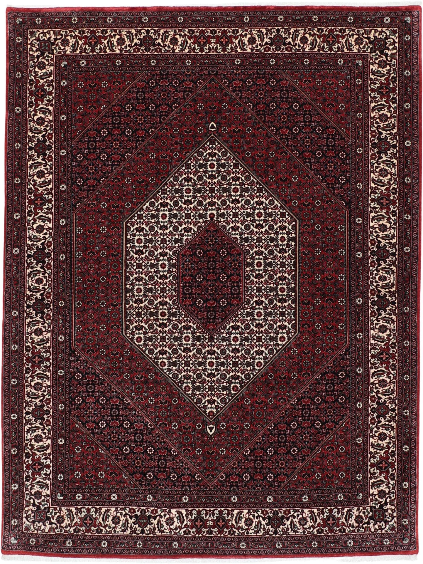 Bijar Persian Rug 177 × 236 cm in Wool & Silk, hand-knotted