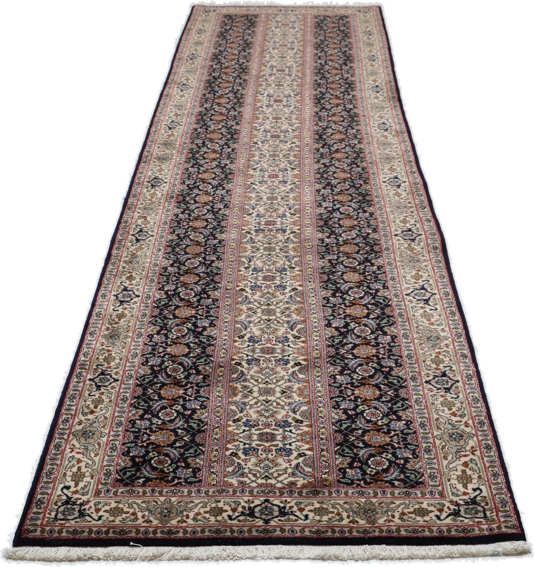 Alternative view of Tabriz Persian Rug 79 × 345 cm in Wool & Silk, hand-knotted