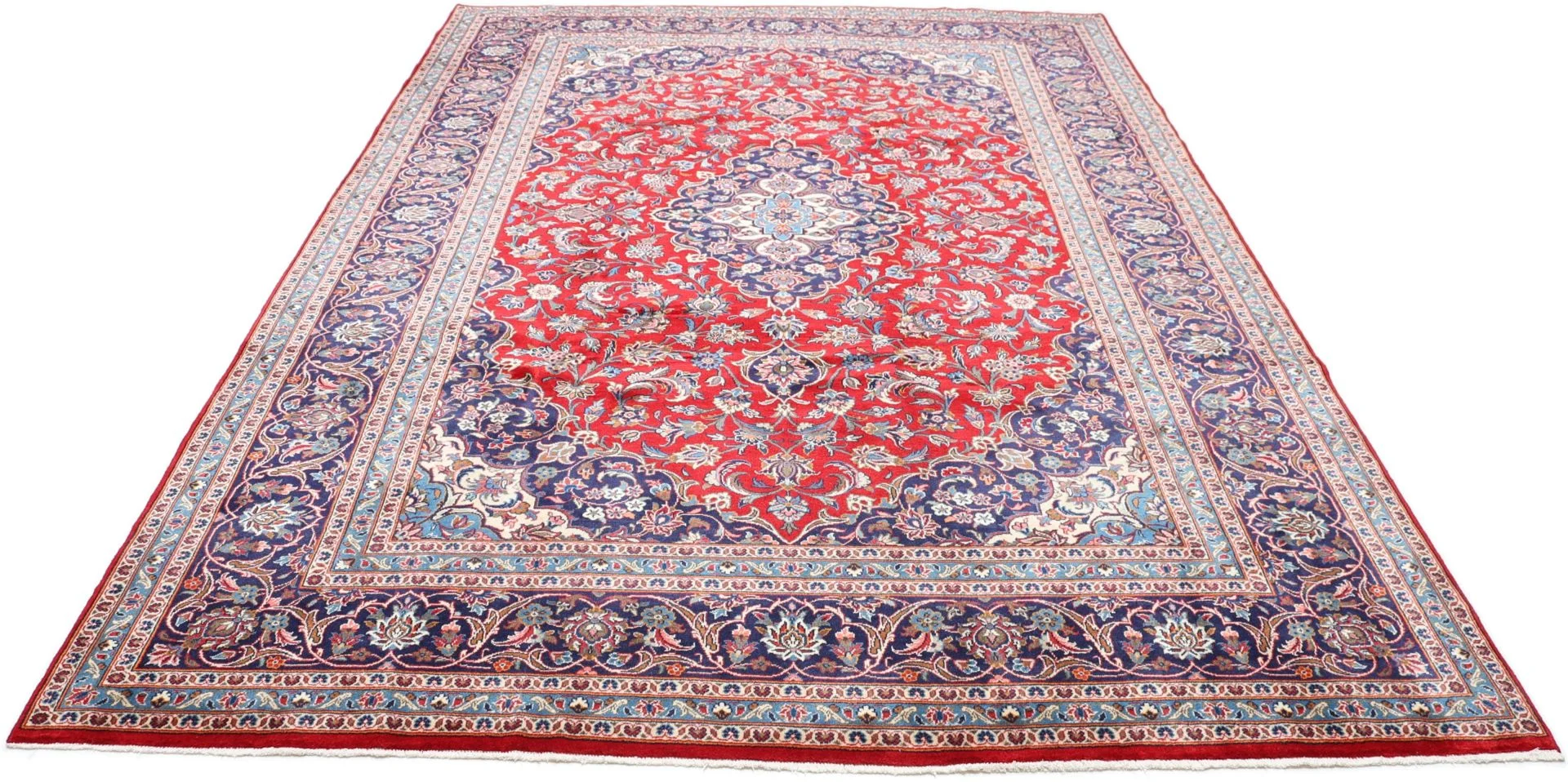 Alternative view of Hand-Knotted Kashan Persian Rug, 243 × 352 cm, Wool