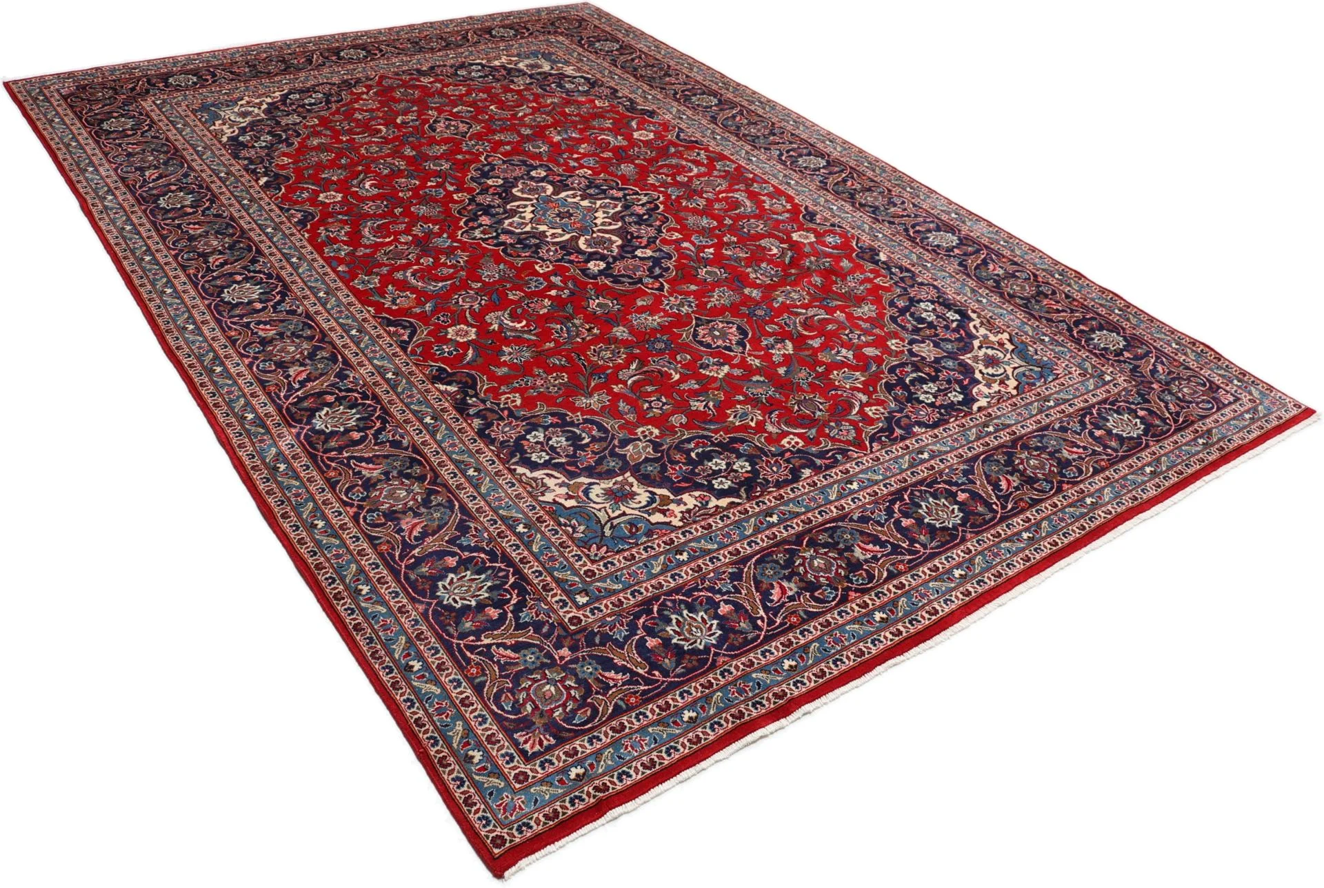 Hand-Knotted Kashan Persian Rug, 243 × 352 cm, Wool - Image 4