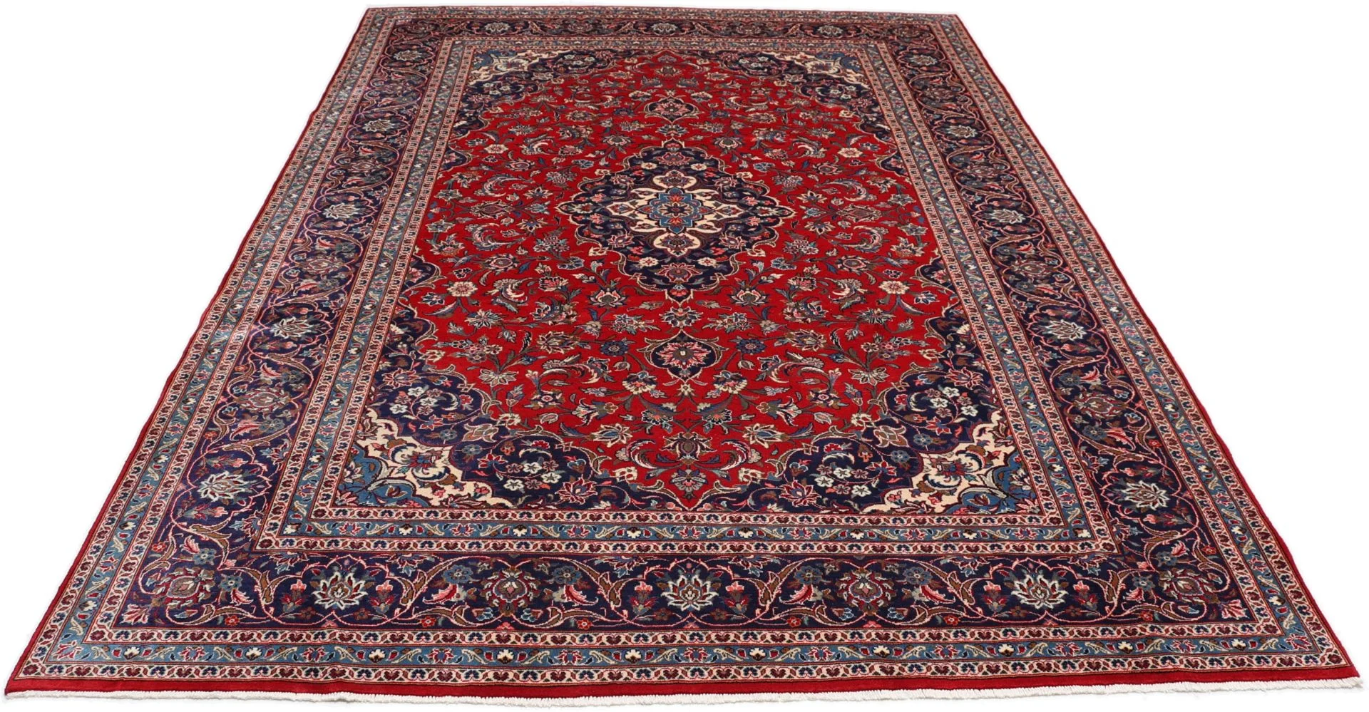 Hand-Knotted Kashan Persian Rug, 243 × 352 cm, Wool - Image 7