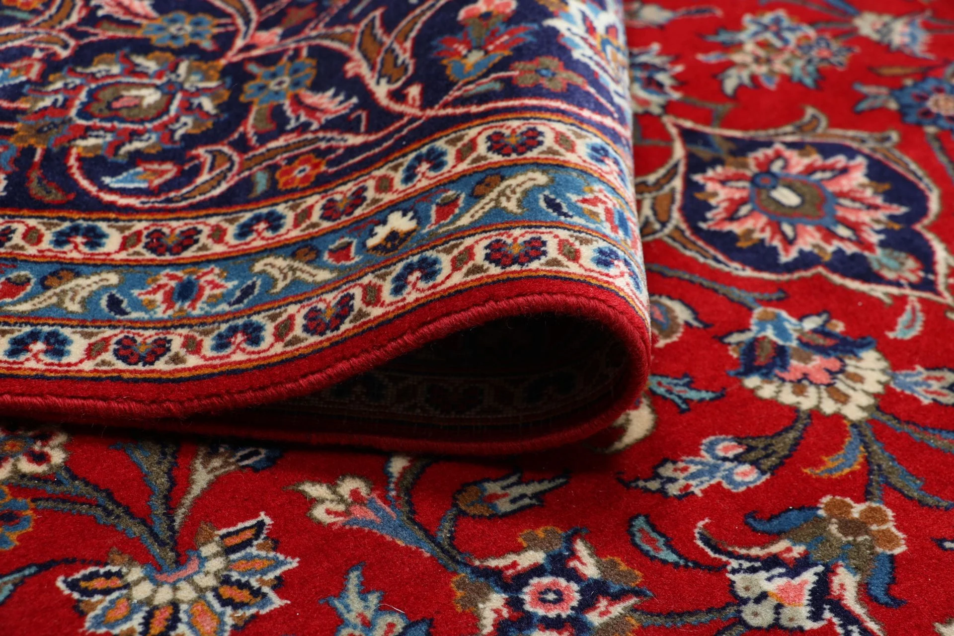 Hand-Knotted Kashan Persian Rug, 243 × 352 cm, Wool - Image 10
