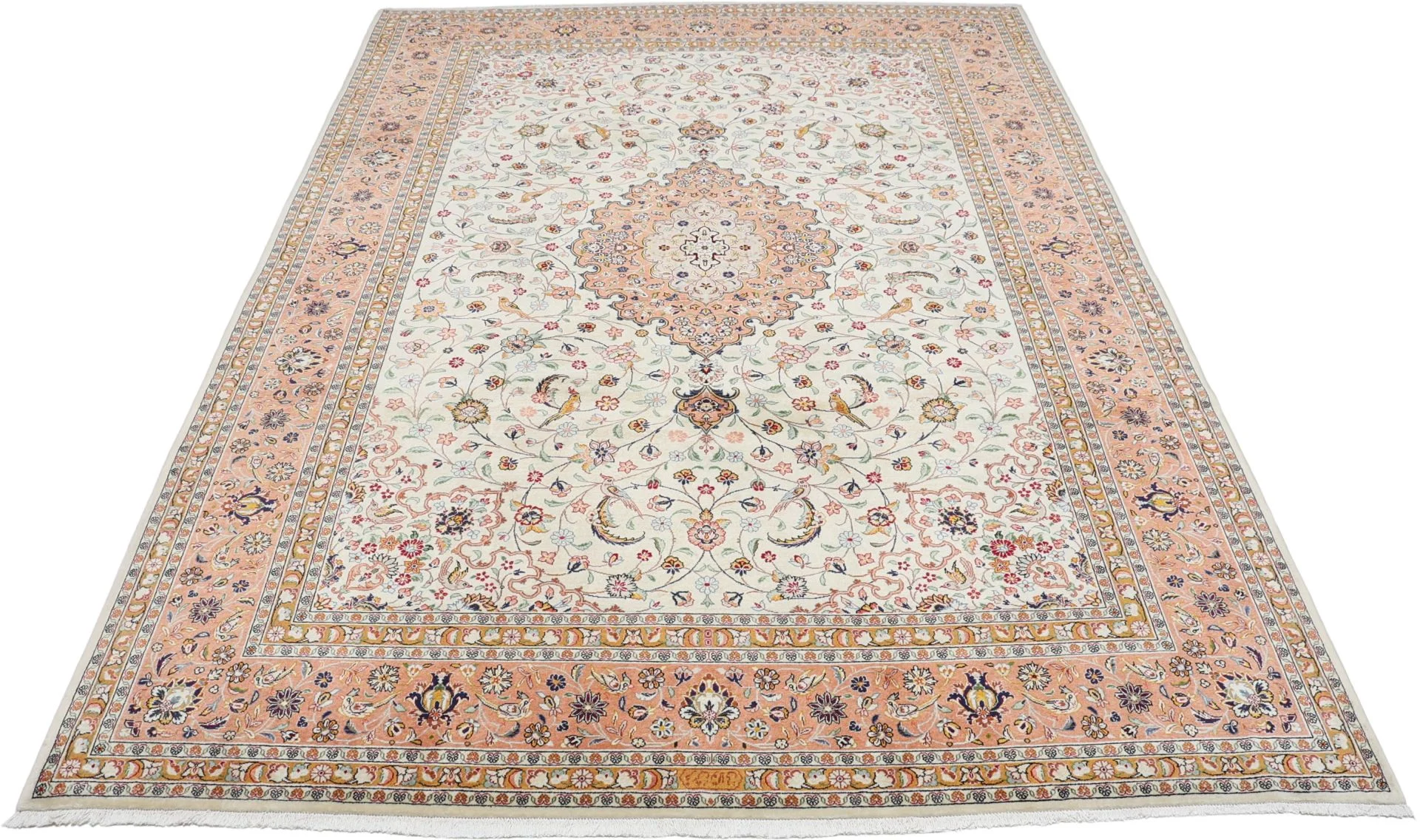 Alternative view of Qom Persian Rug 250 × 350 cm in Wool, hand-knotted