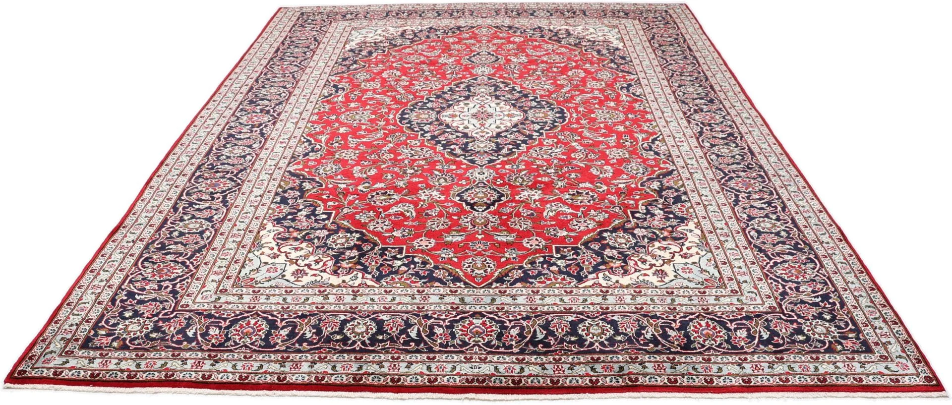 Alternative view of Hand-Knotted Kashan Persian Rug, 245 × 345 cm, Wool