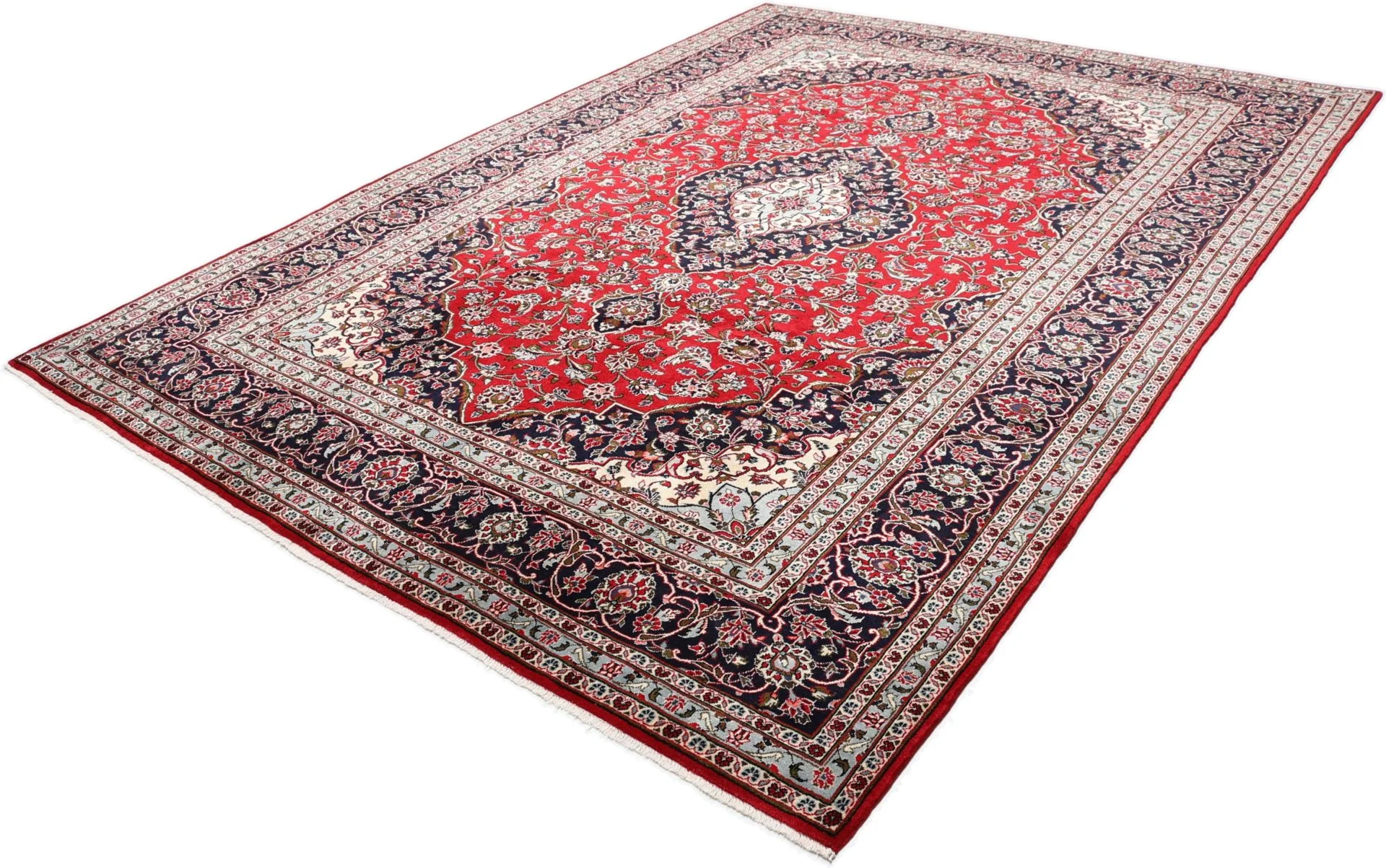 Hand-Knotted Kashan Persian Rug, 245 × 345 cm, Wool - Image 3