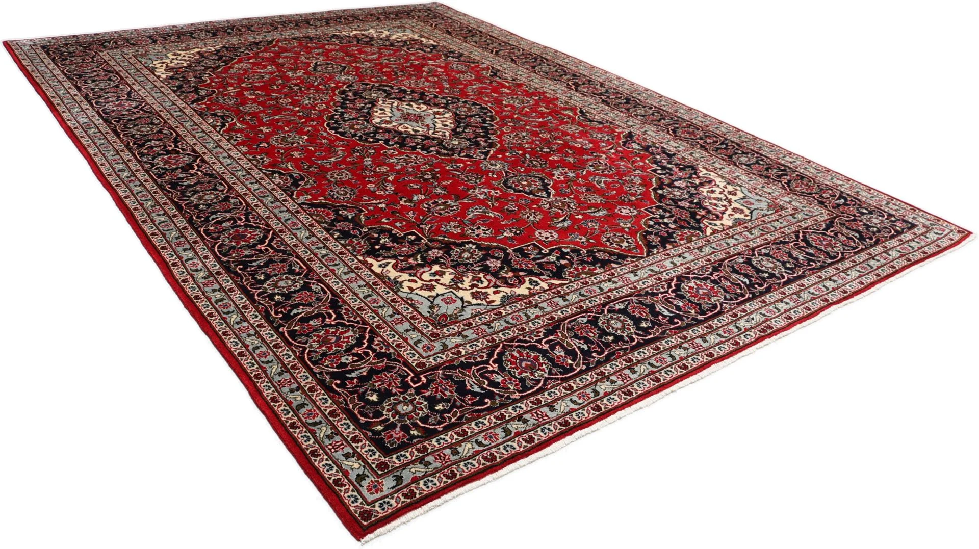 Hand-Knotted Kashan Persian Rug, 245 × 345 cm, Wool - Image 4