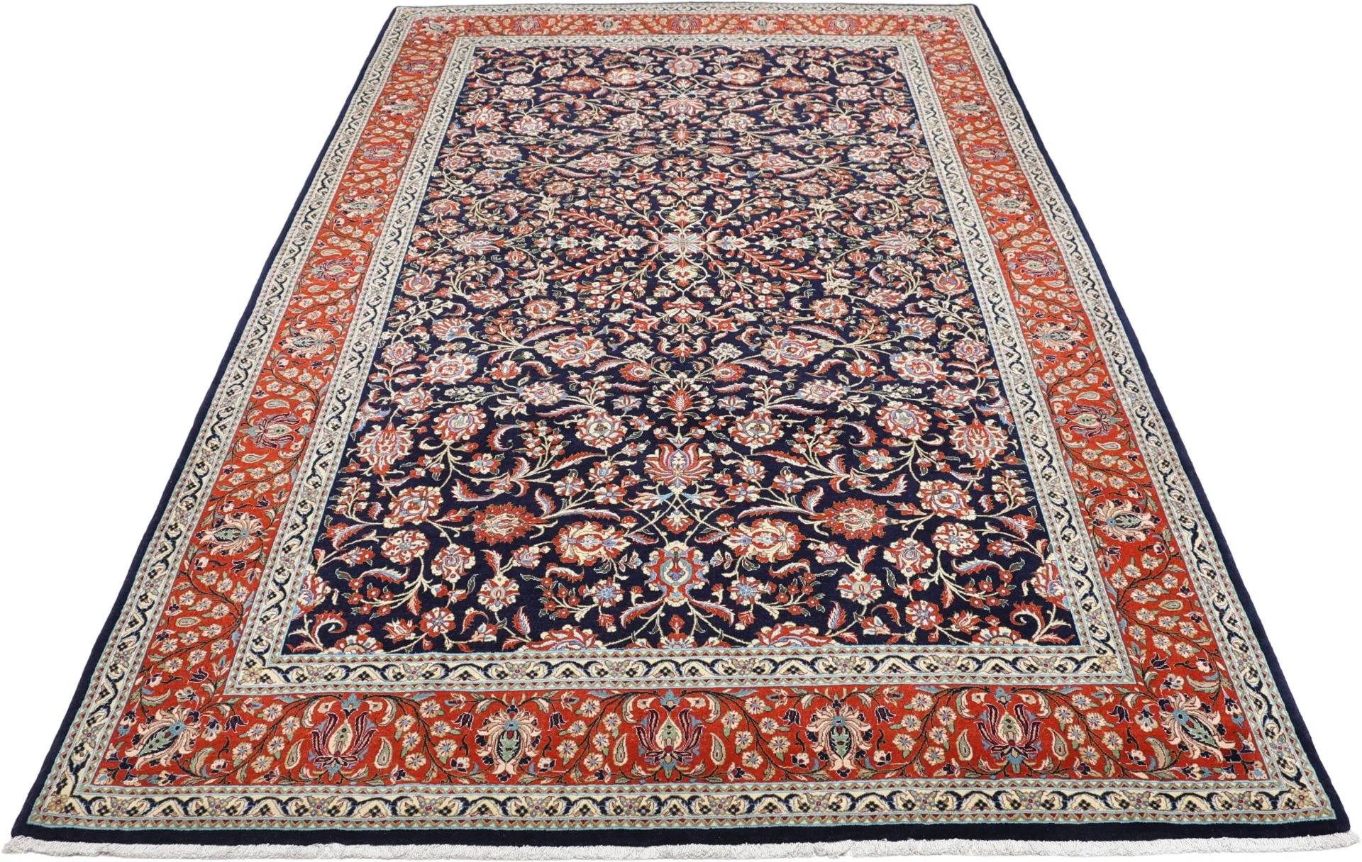 Alternative view of Qom Persian Rug 198 × 315 cm in Wool, hand-knotted