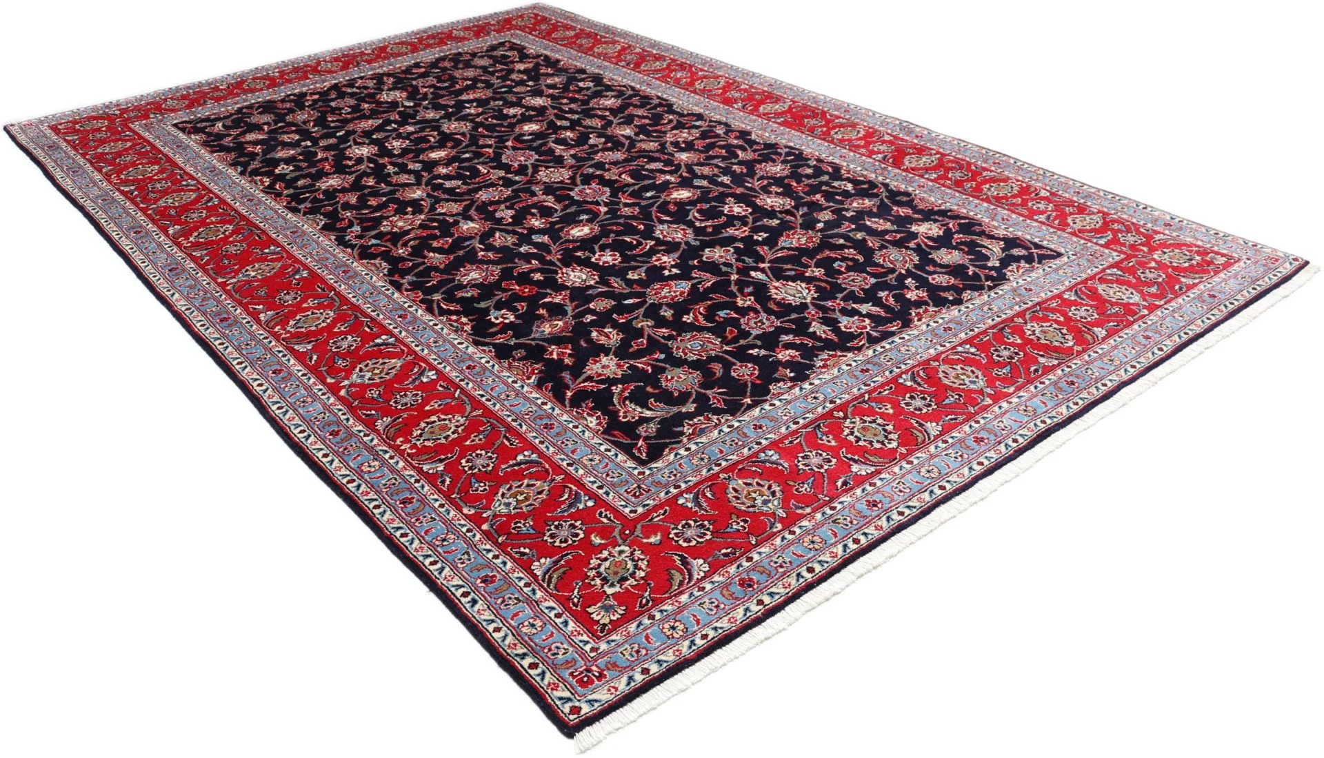 Kashan Persian Rug 197 × 299 cm in Wool & Silk, hand-knotted - Image 4