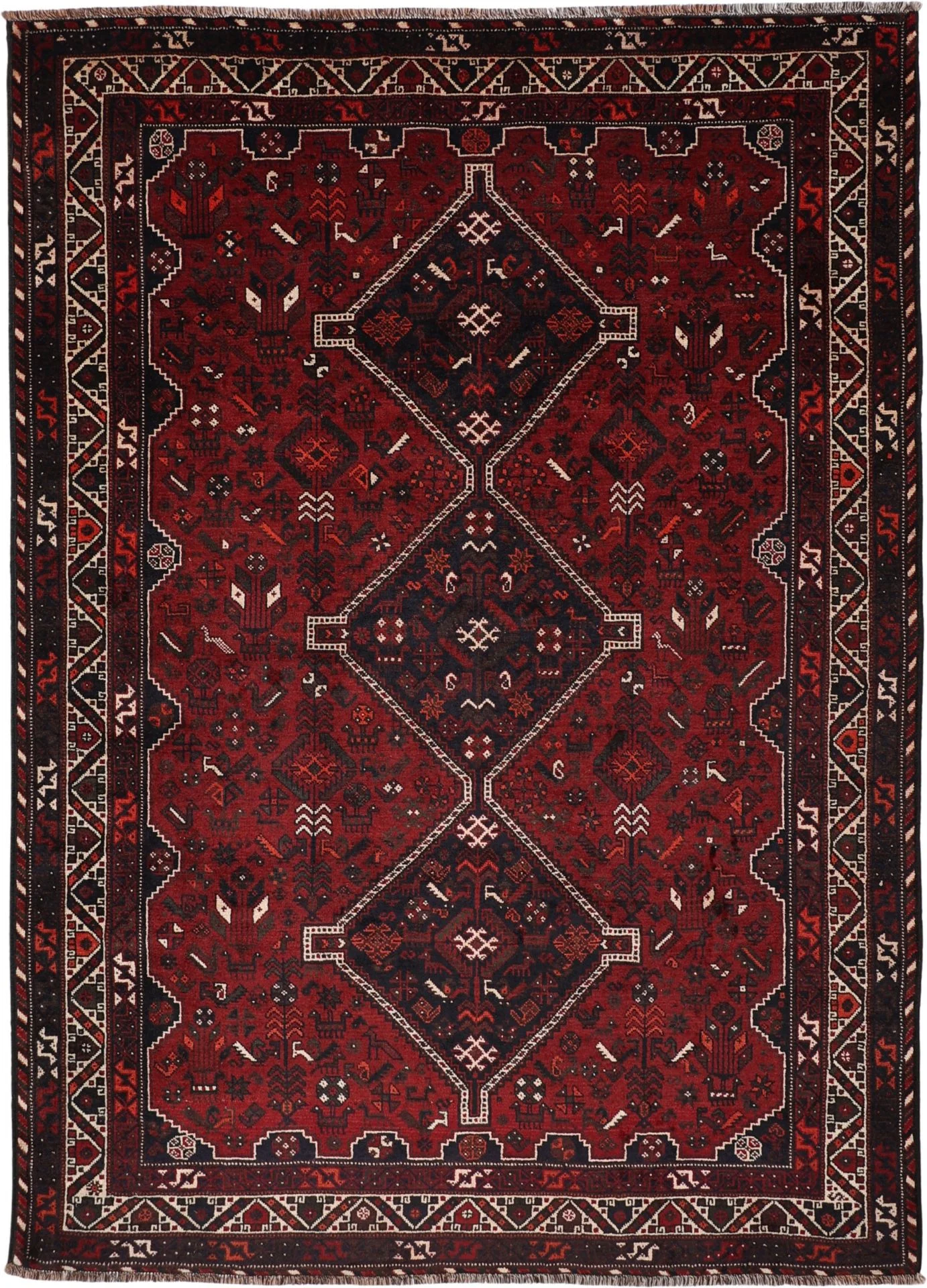Wool Qashqai Persian Rug 230 × 310 cm, hand-knotted