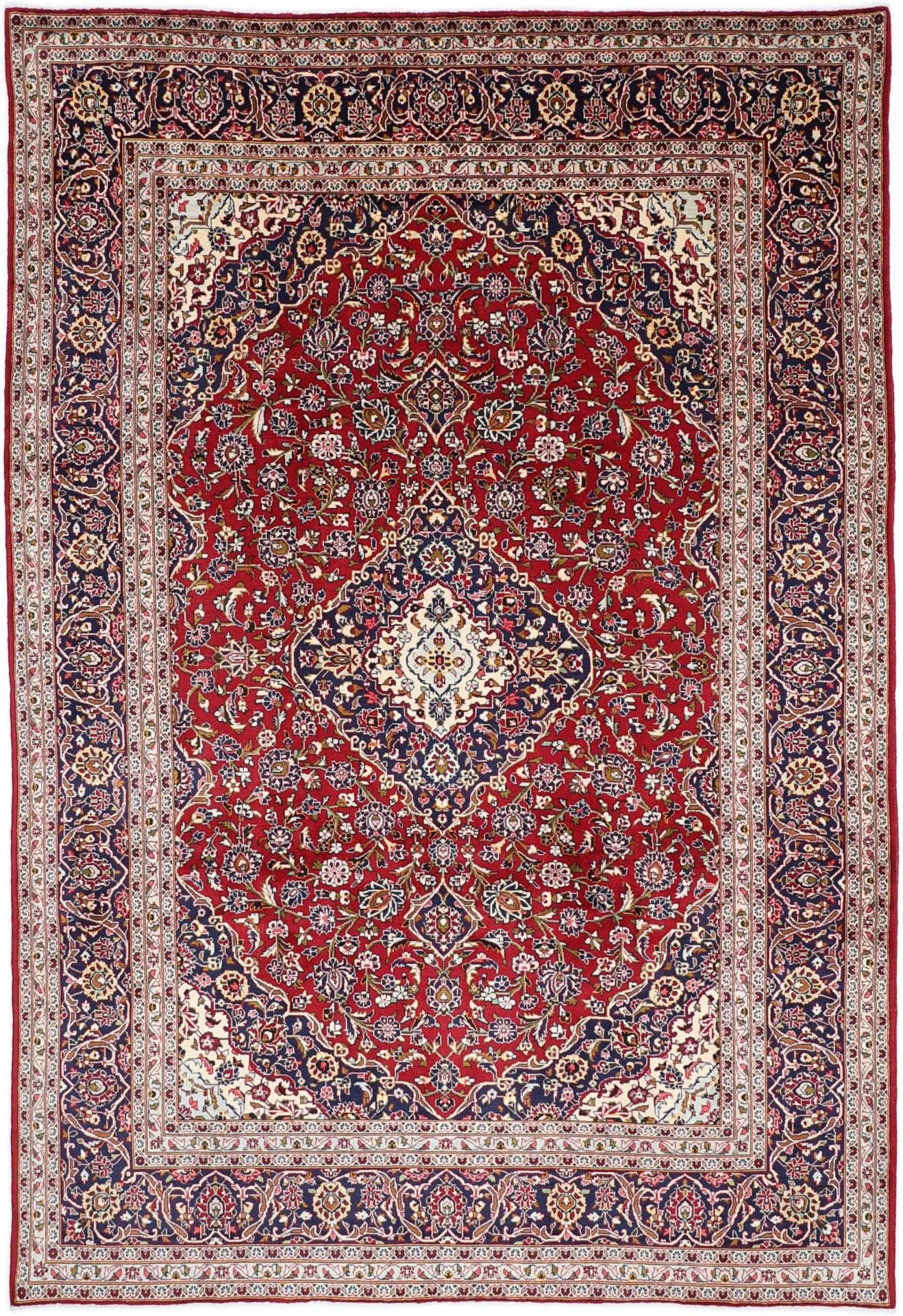 Kashan Persian Rug 245 × 357 cm in Wool, hand-knotted