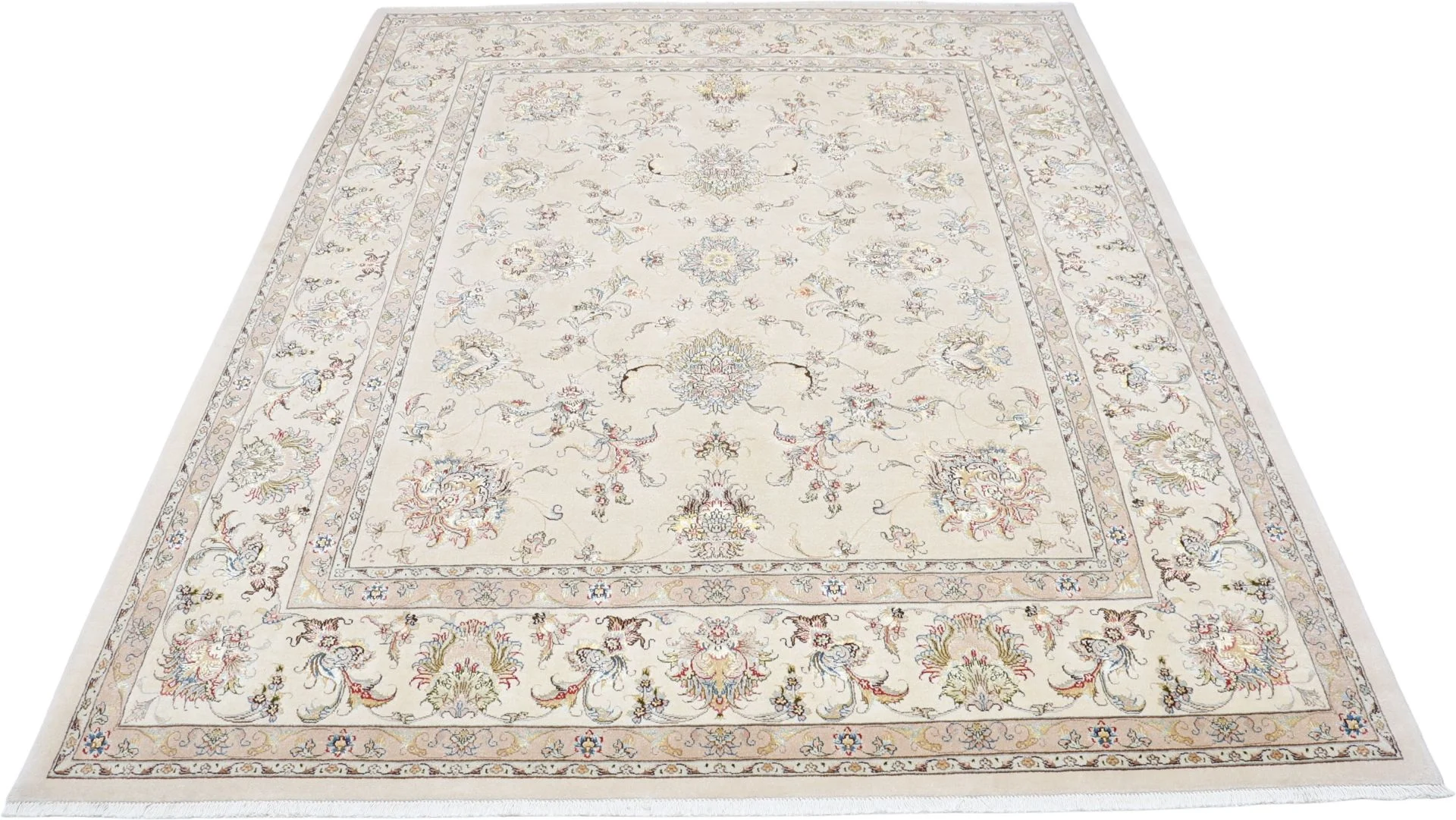 Alternative view of Hand-Knotted Tabriz Persian Rug, 230 × 285 cm, Wool & Silk