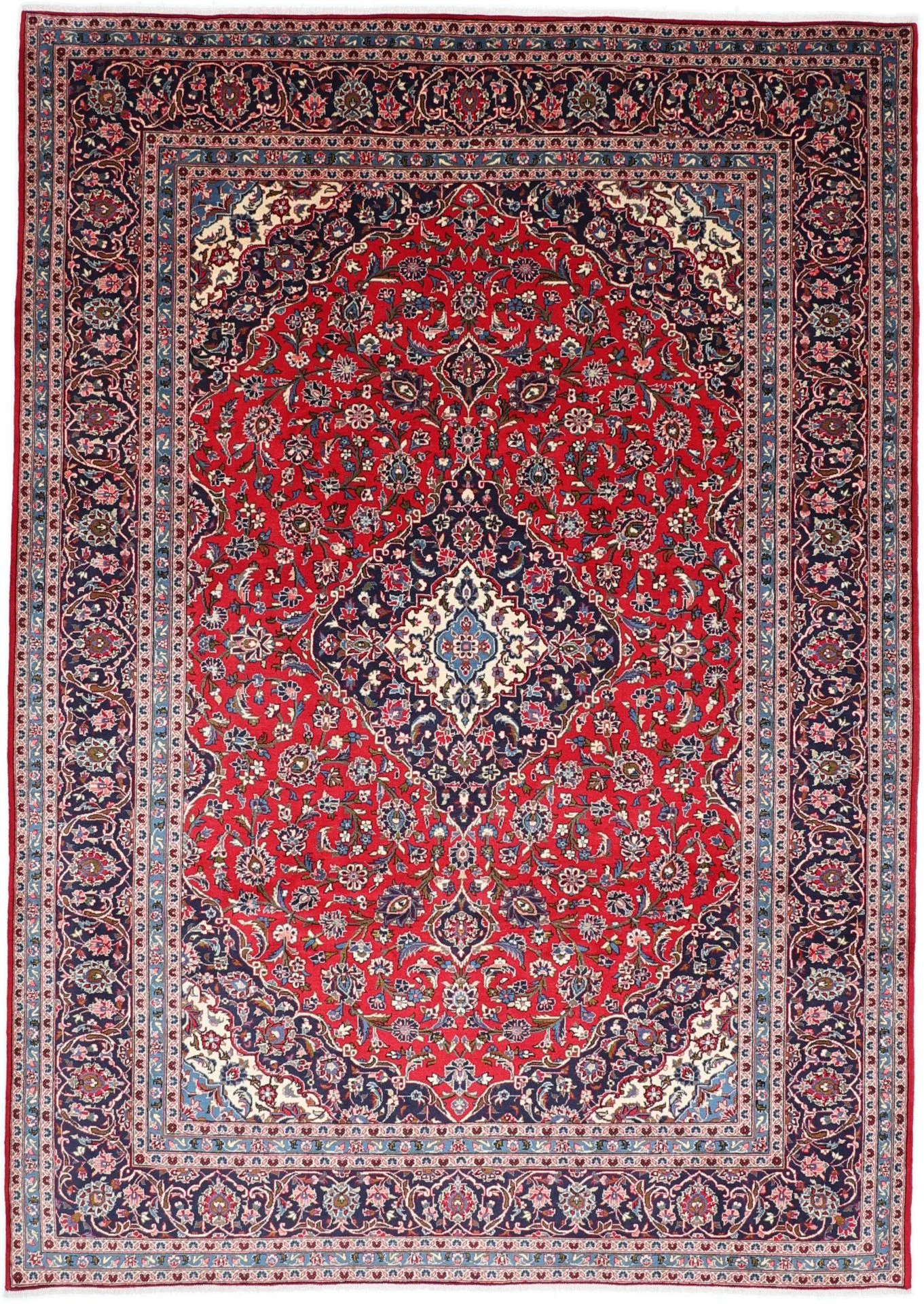 Wool Kashan Persian Rug 250 × 350 cm, hand-knotted