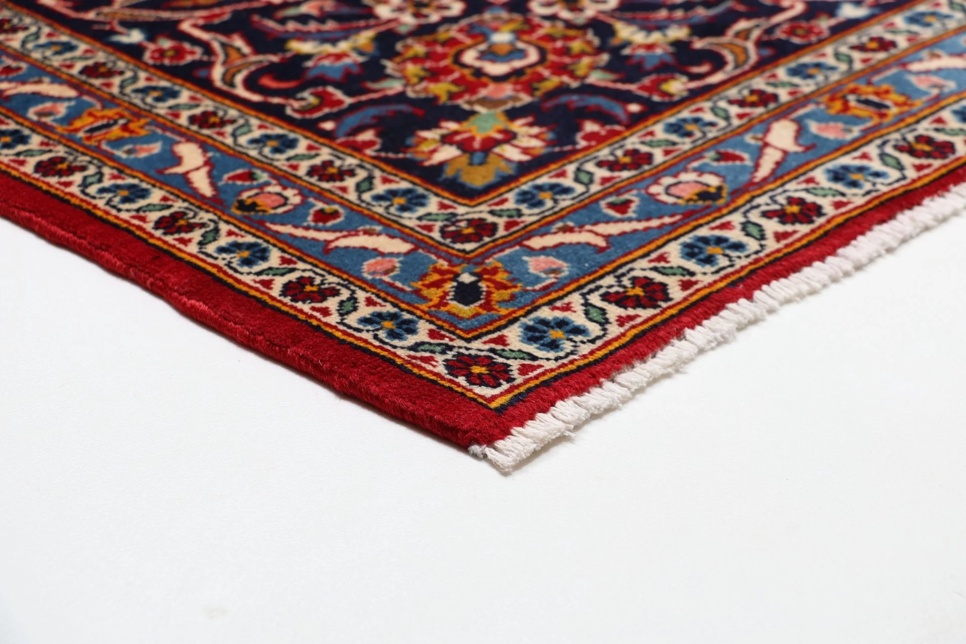 Hand-Knotted Kashan Persian Rug, 243 × 370 cm, Wool - Image 6
