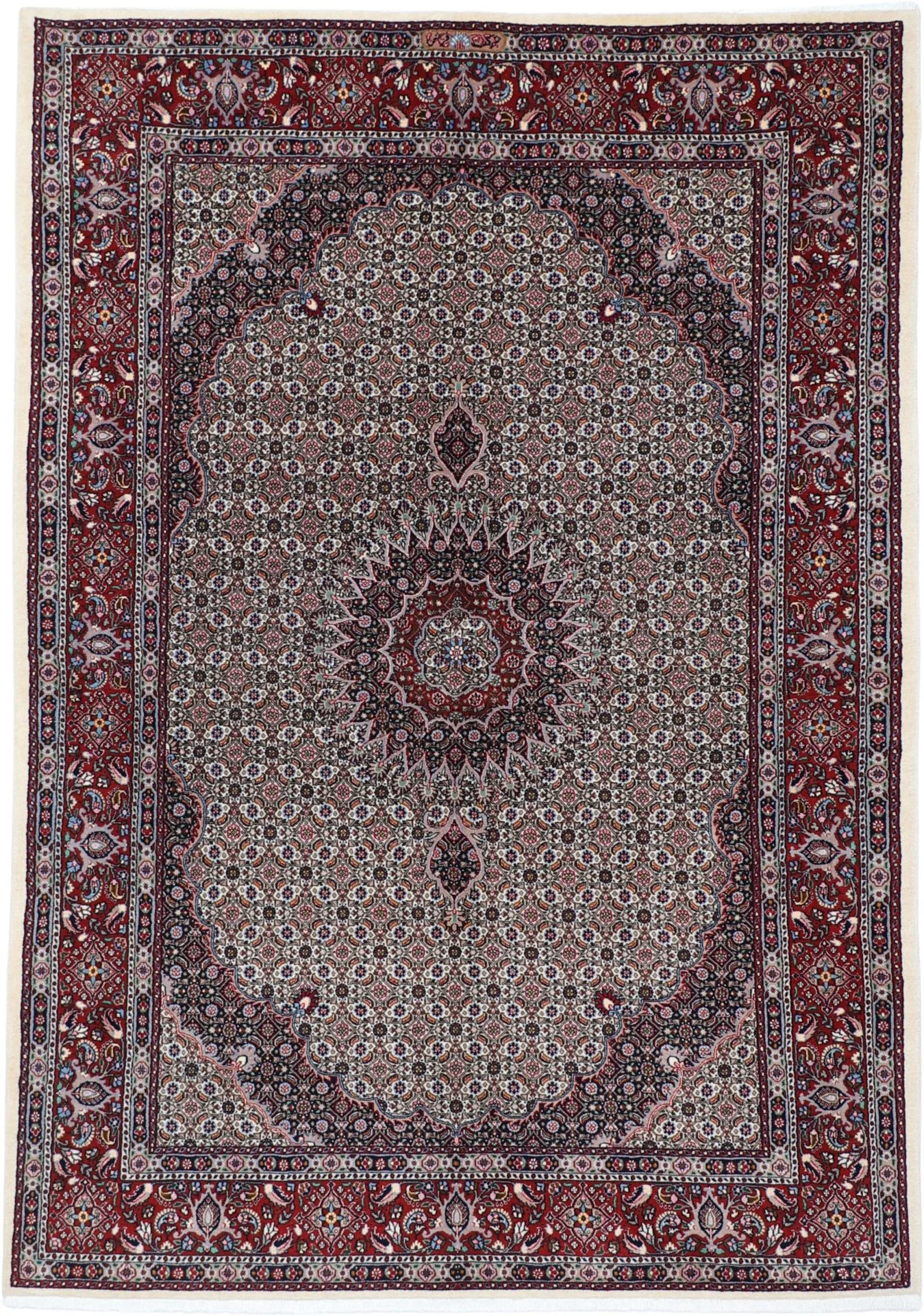 Wool & Silk Moud Persian Rug 170 × 240 cm, hand-knotted