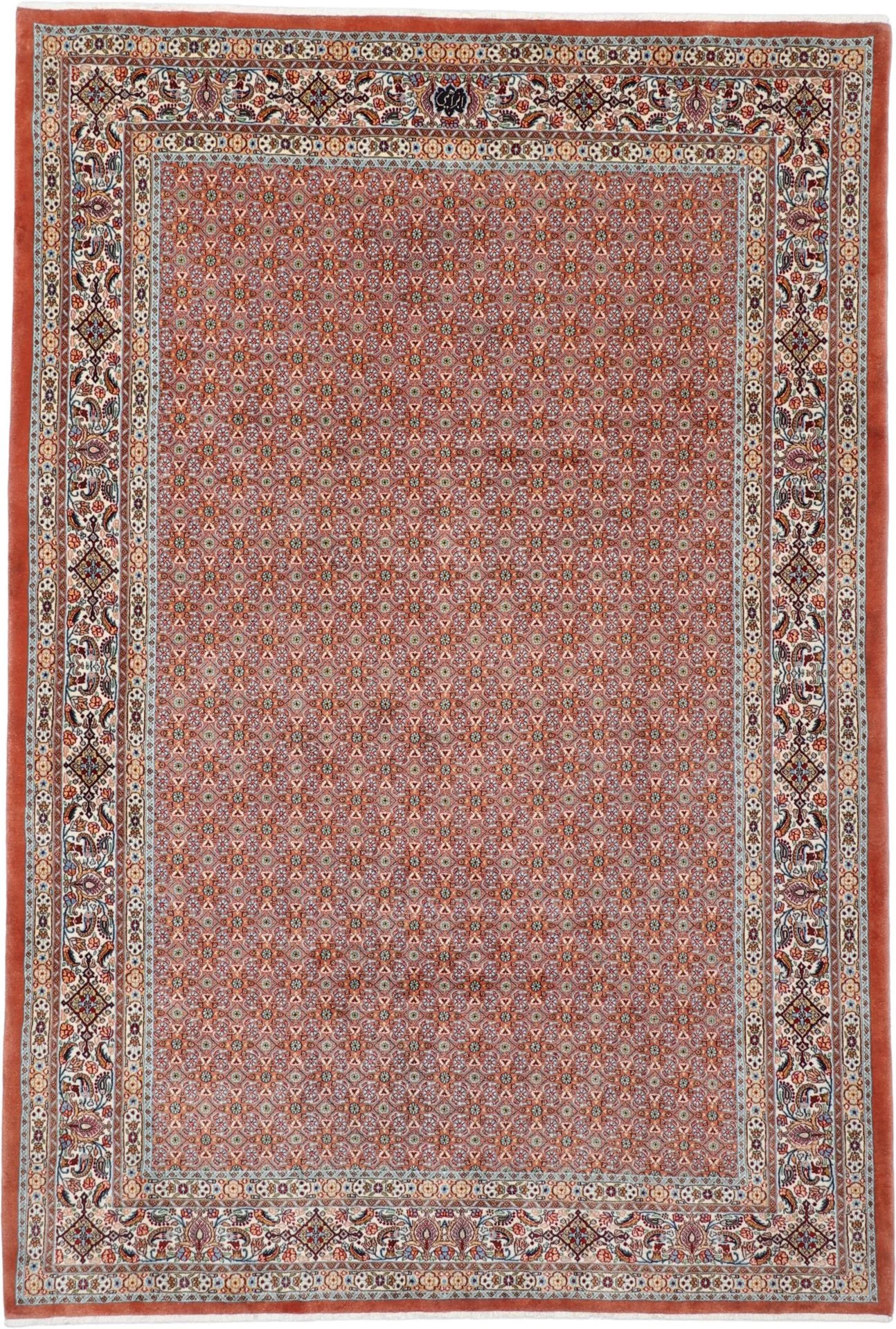 Wool Moud Persian Rug 205 × 300 cm, hand-knotted
