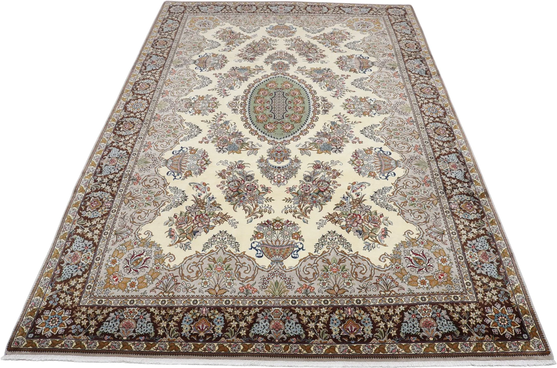Alternative view of Wool Qom Persian Rug 232 × 360 cm, hand-knotted