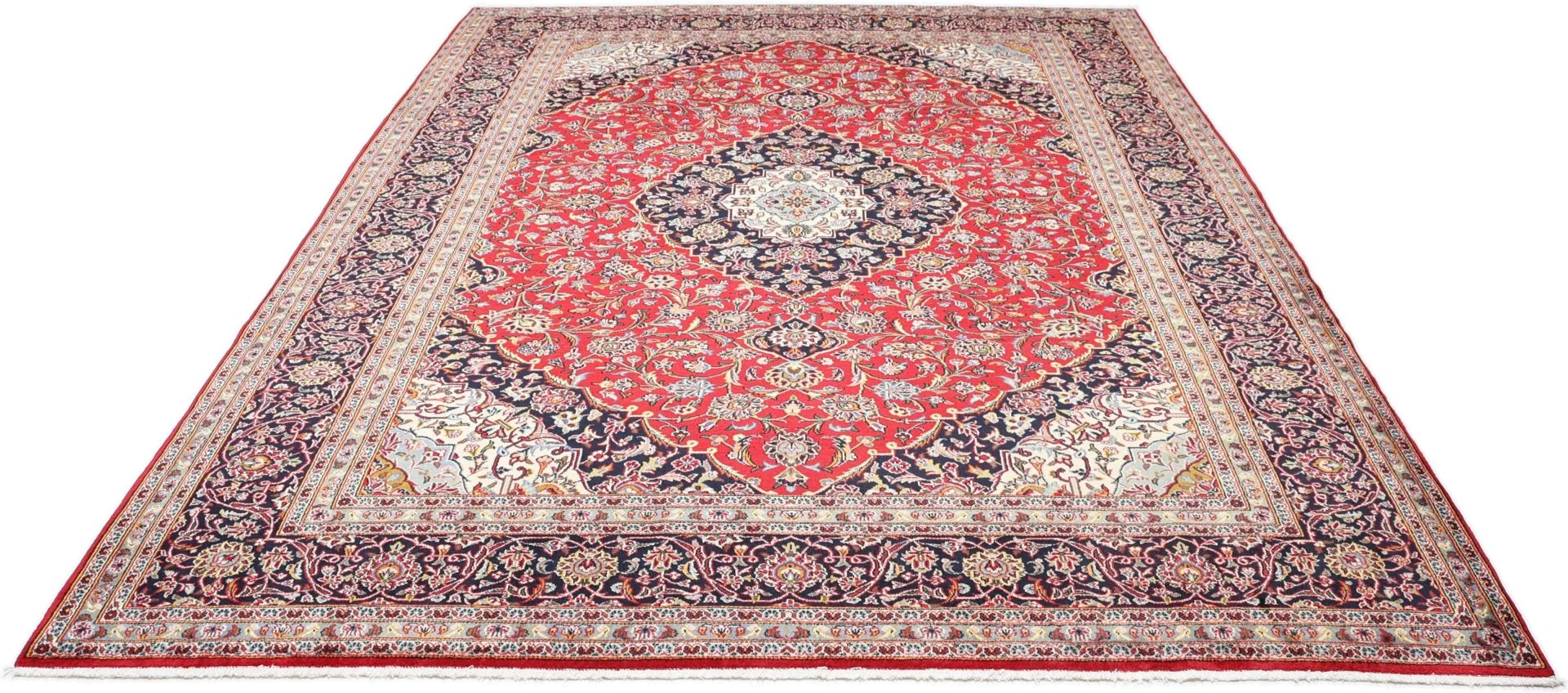 Alternative view of Wool Kashan Persian Rug 255 × 340 cm, hand-knotted