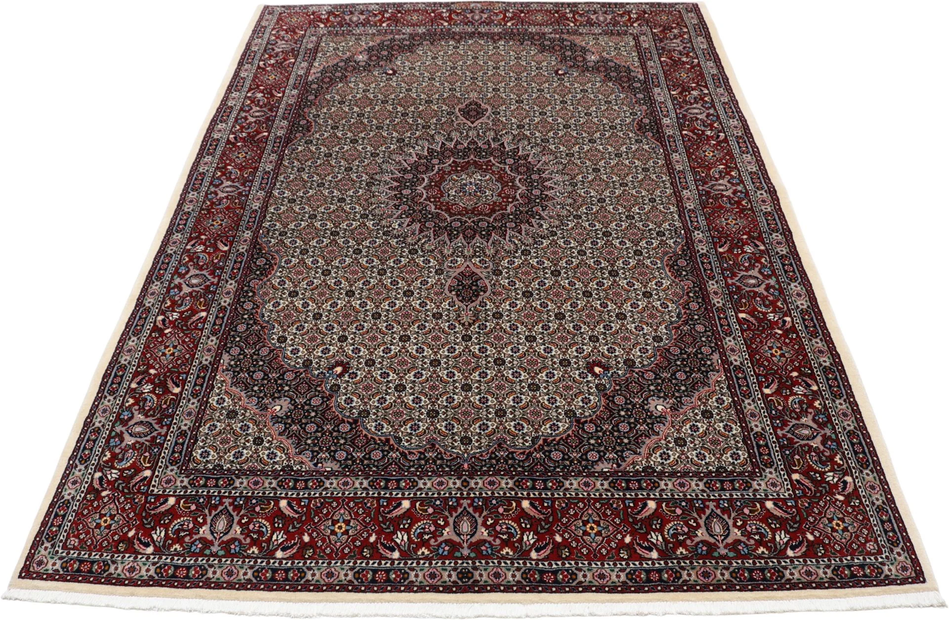 Wool & Silk Moud Persian Rug 170 × 240 cm, hand-knotted - Image 7