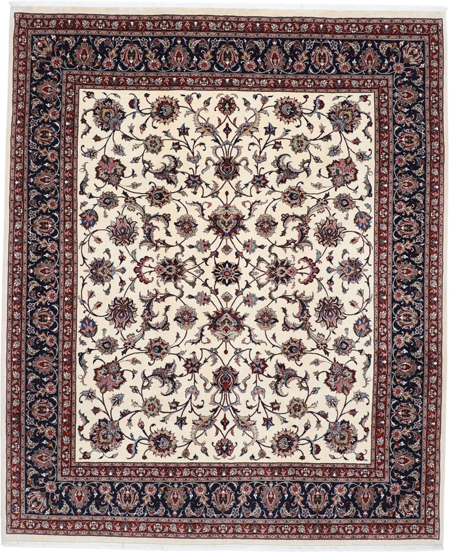 Wool & Silk Sarouk Persian Rug 248 × 302 cm, hand-knotted