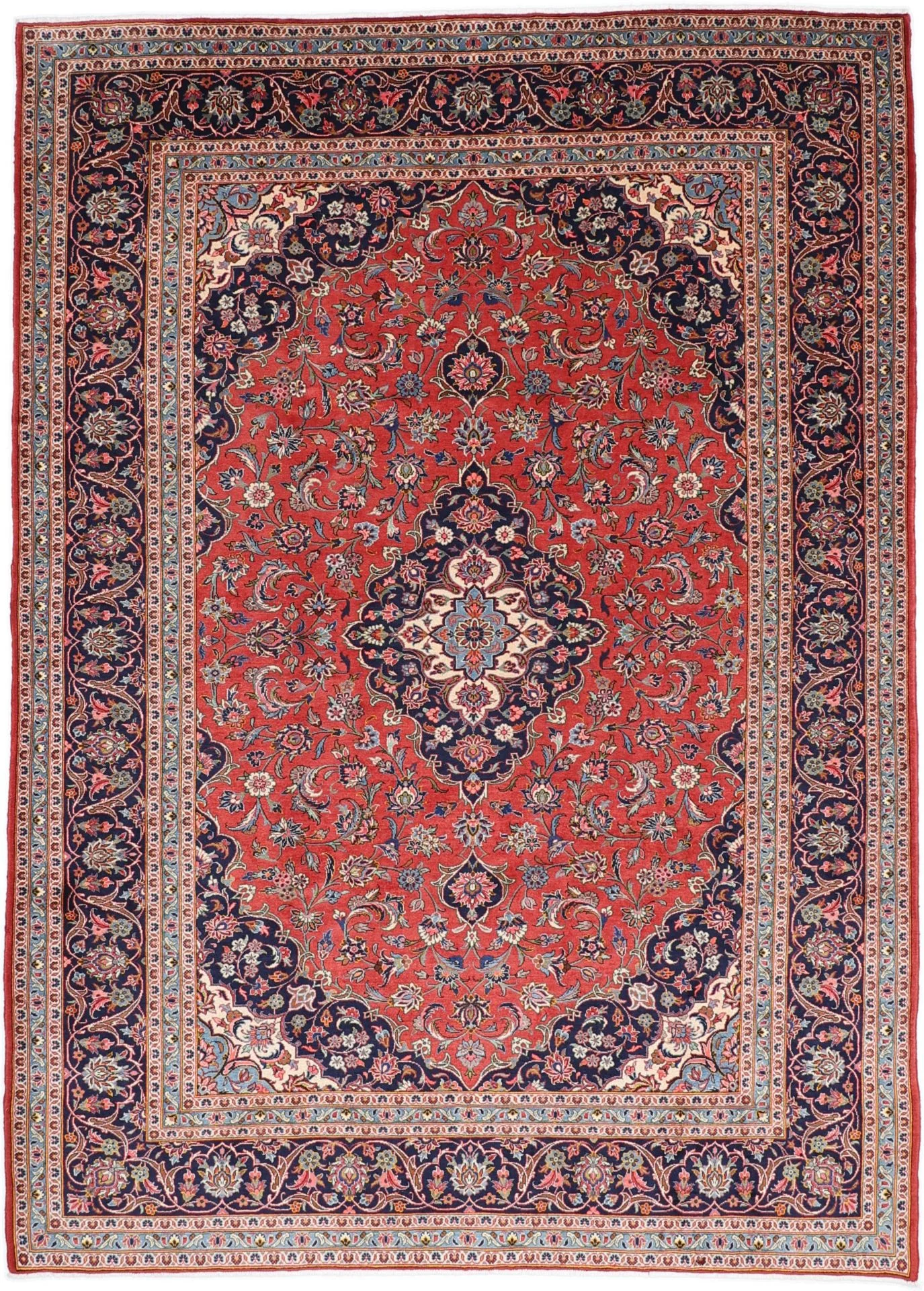 Wool Kashan Persian Rug 250 × 350 cm, hand-knotted