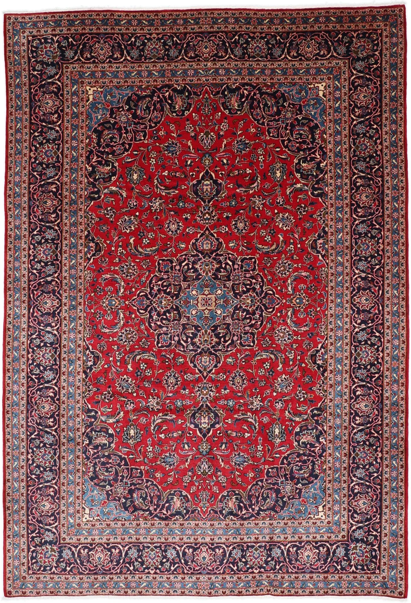 Wool Kashan Persian Rug 247 × 360 cm, hand-knotted