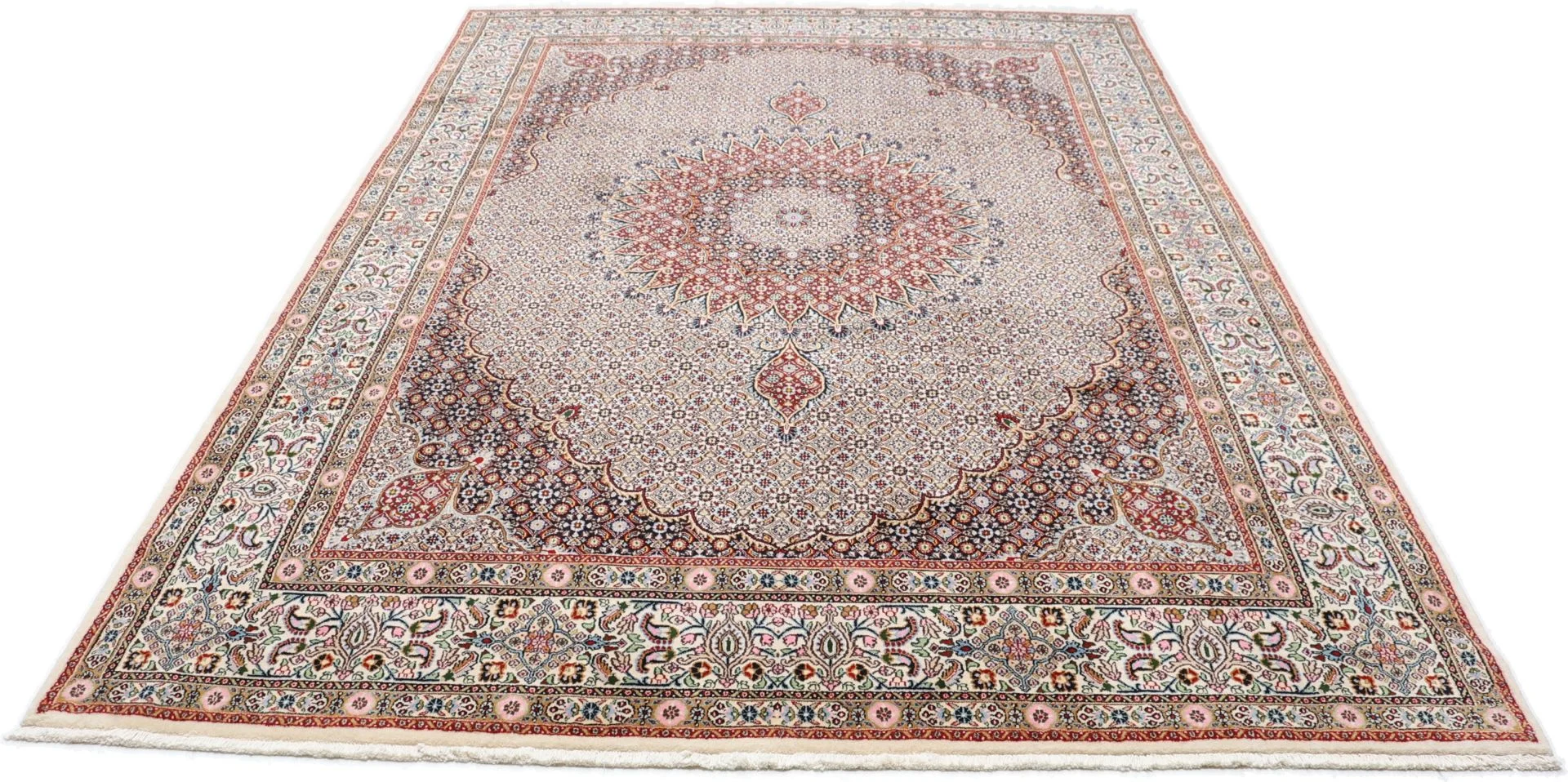 Alternative view of Moud Persian Rug 245 × 353 cm in Wool, hand-knotted