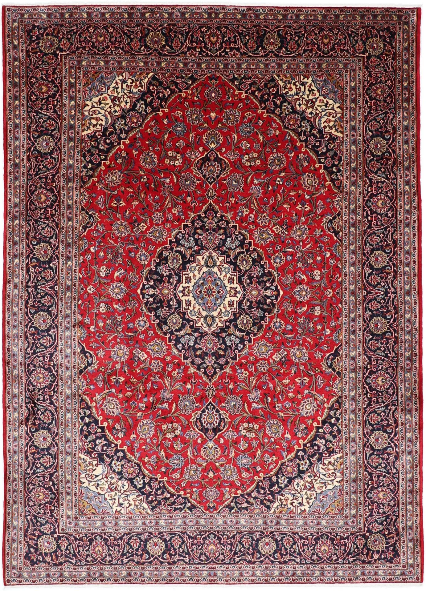 Wool Kashan Persian Rug 247 × 345 cm, hand-knotted