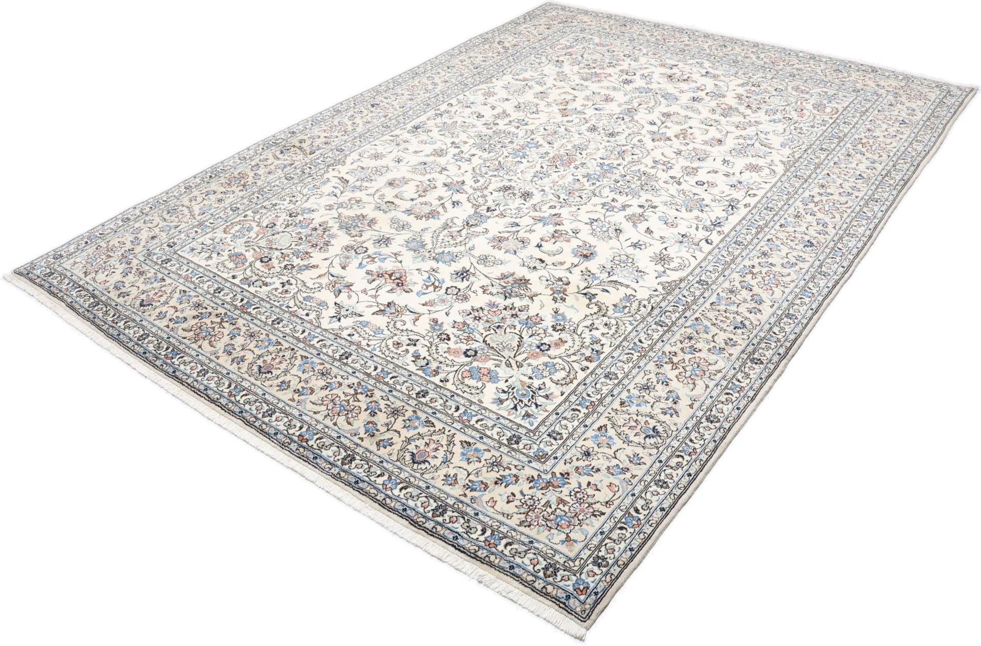 Hand-Knotted Kashan Persian Rug, 253 × 345 cm, Wool & Silk - Image 3
