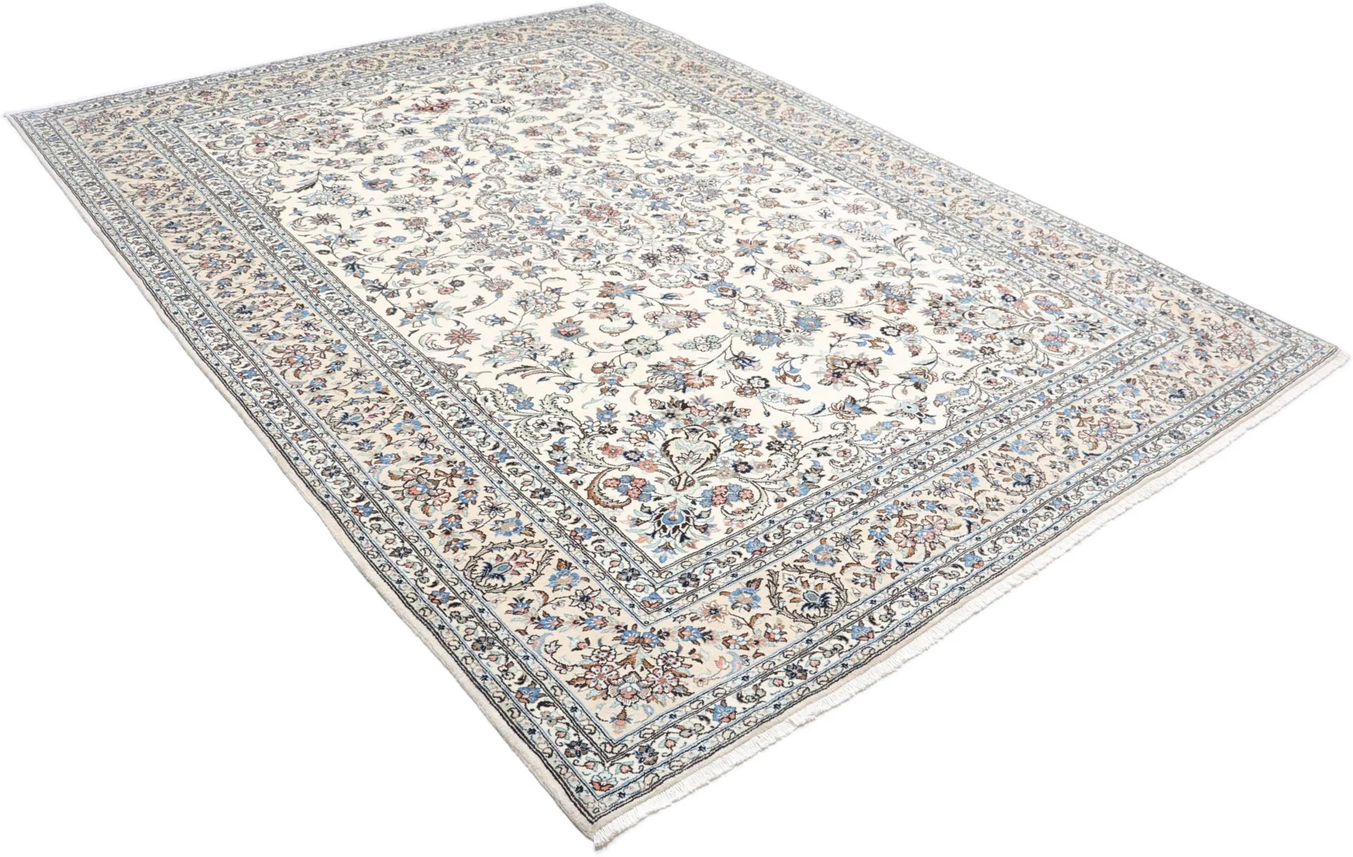 Hand-Knotted Kashan Persian Rug, 253 × 345 cm, Wool & Silk - Image 4