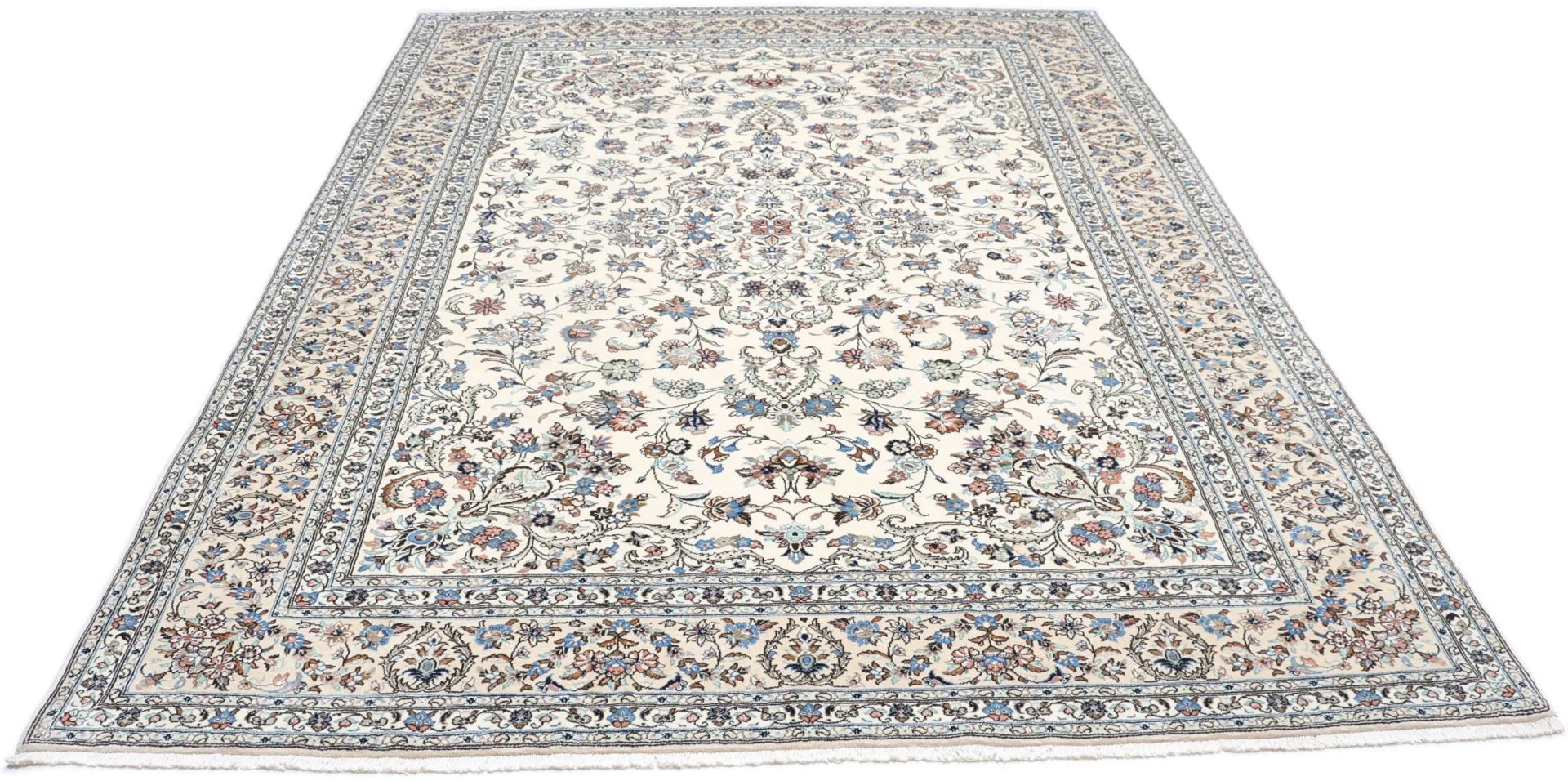 Hand-Knotted Kashan Persian Rug, 253 × 345 cm, Wool & Silk - Image 5