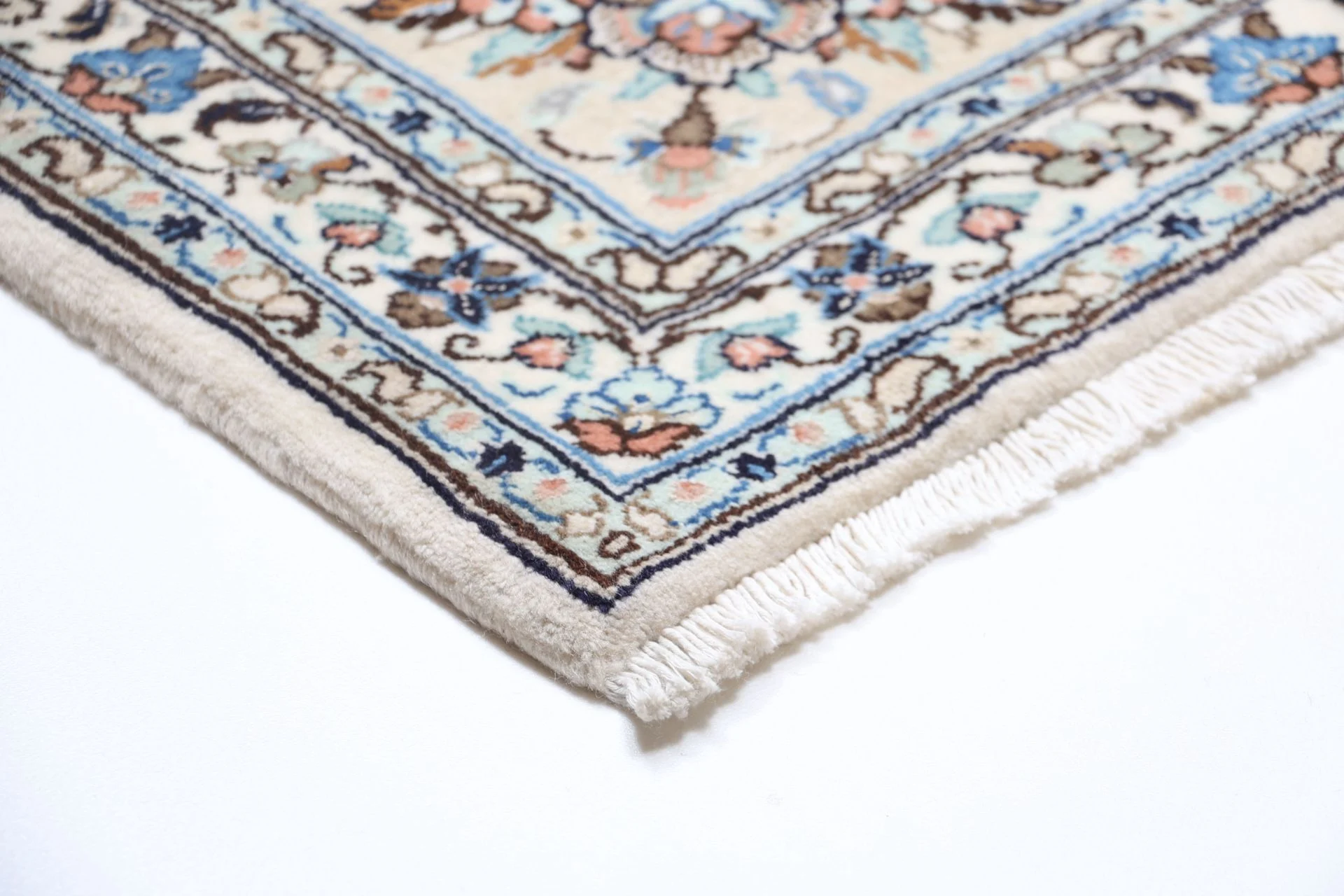 Hand-Knotted Kashan Persian Rug, 253 × 345 cm, Wool & Silk - Image 8