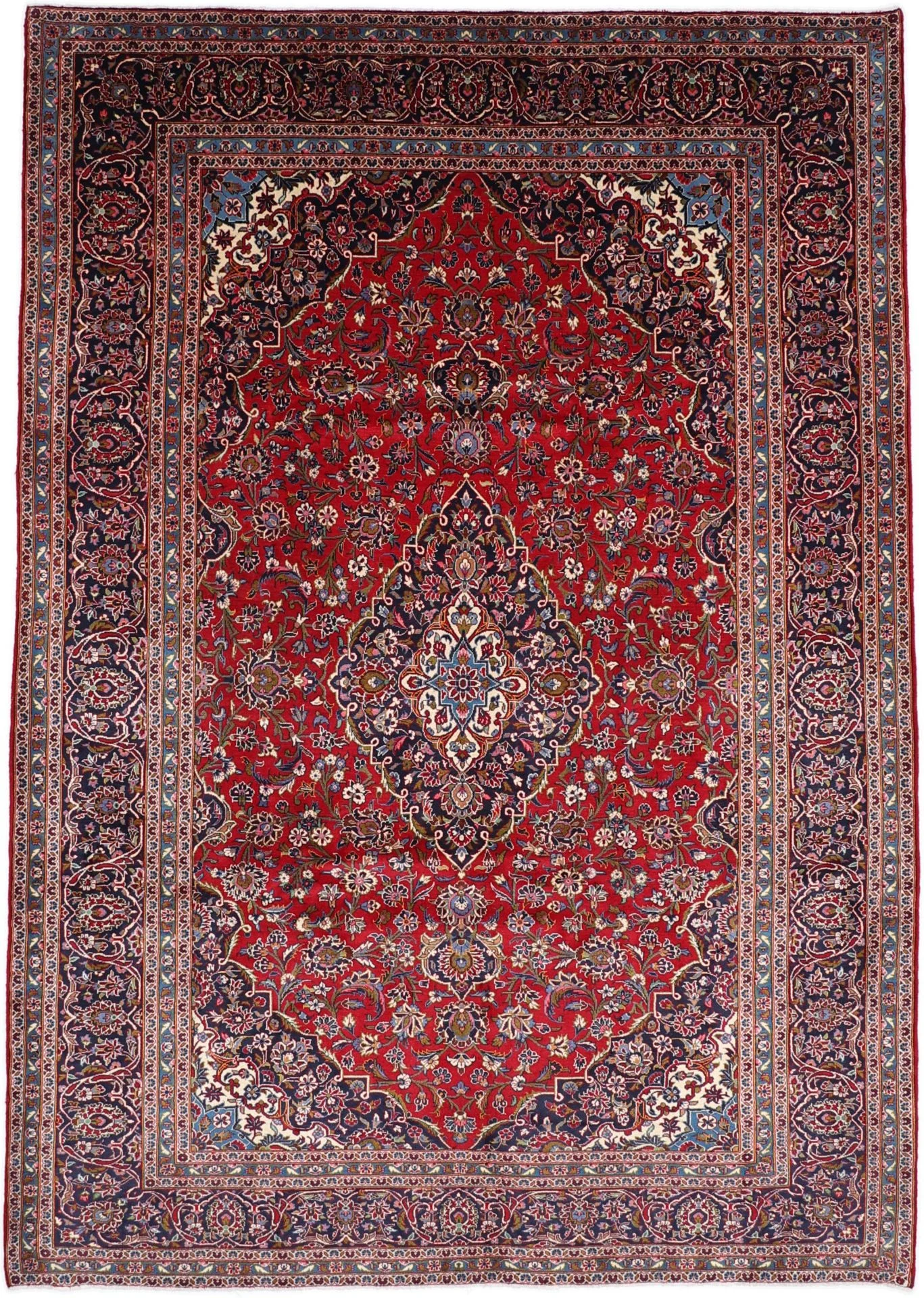 Hand-Knotted Kashan Persian Rug, 245 × 345 cm, Wool
