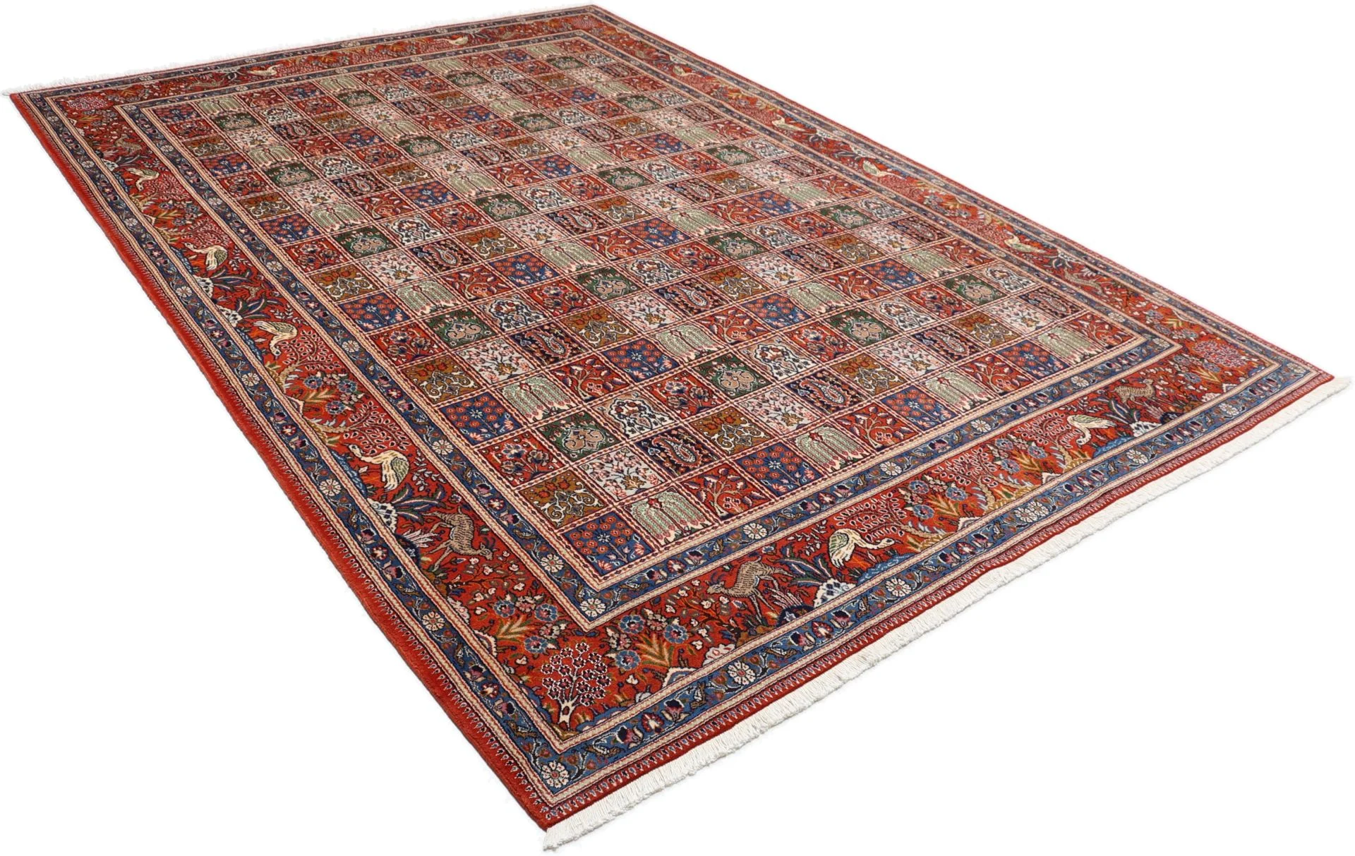Hand-Knotted Moud Persian Rug, 242 × 350 cm, Wool - Image 4