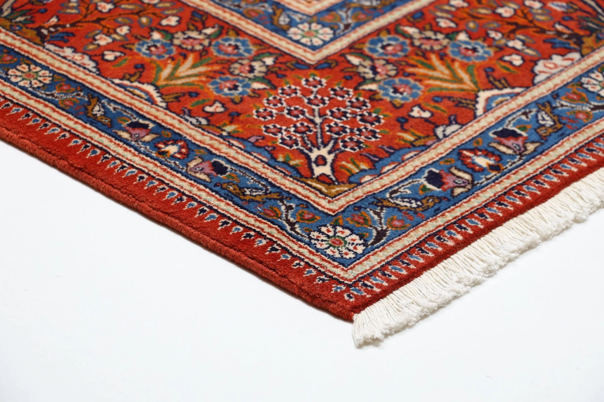 Hand-Knotted Moud Persian Rug, 242 × 350 cm, Wool - Image 6