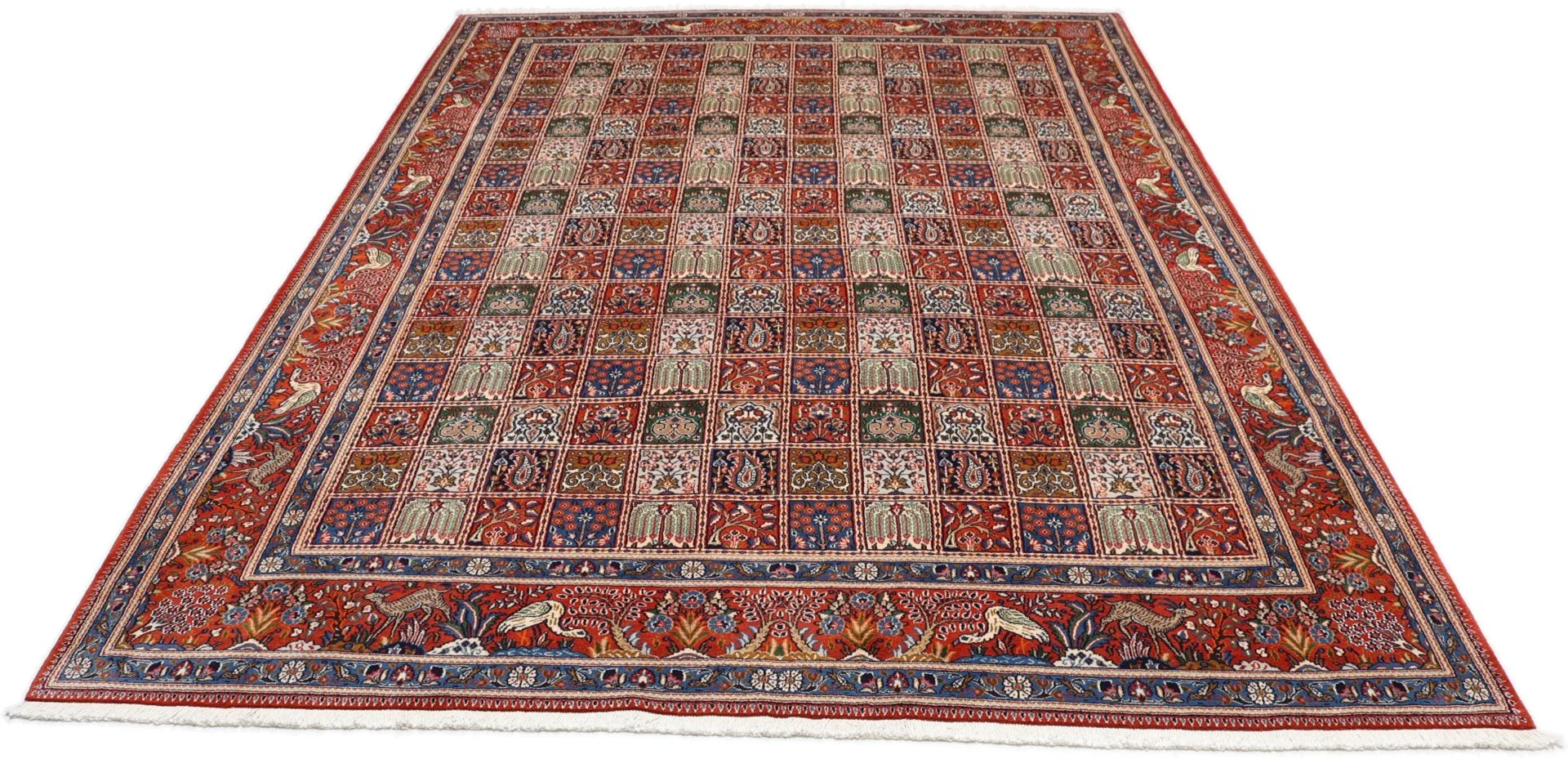 Hand-Knotted Moud Persian Rug, 242 × 350 cm, Wool - Image 7
