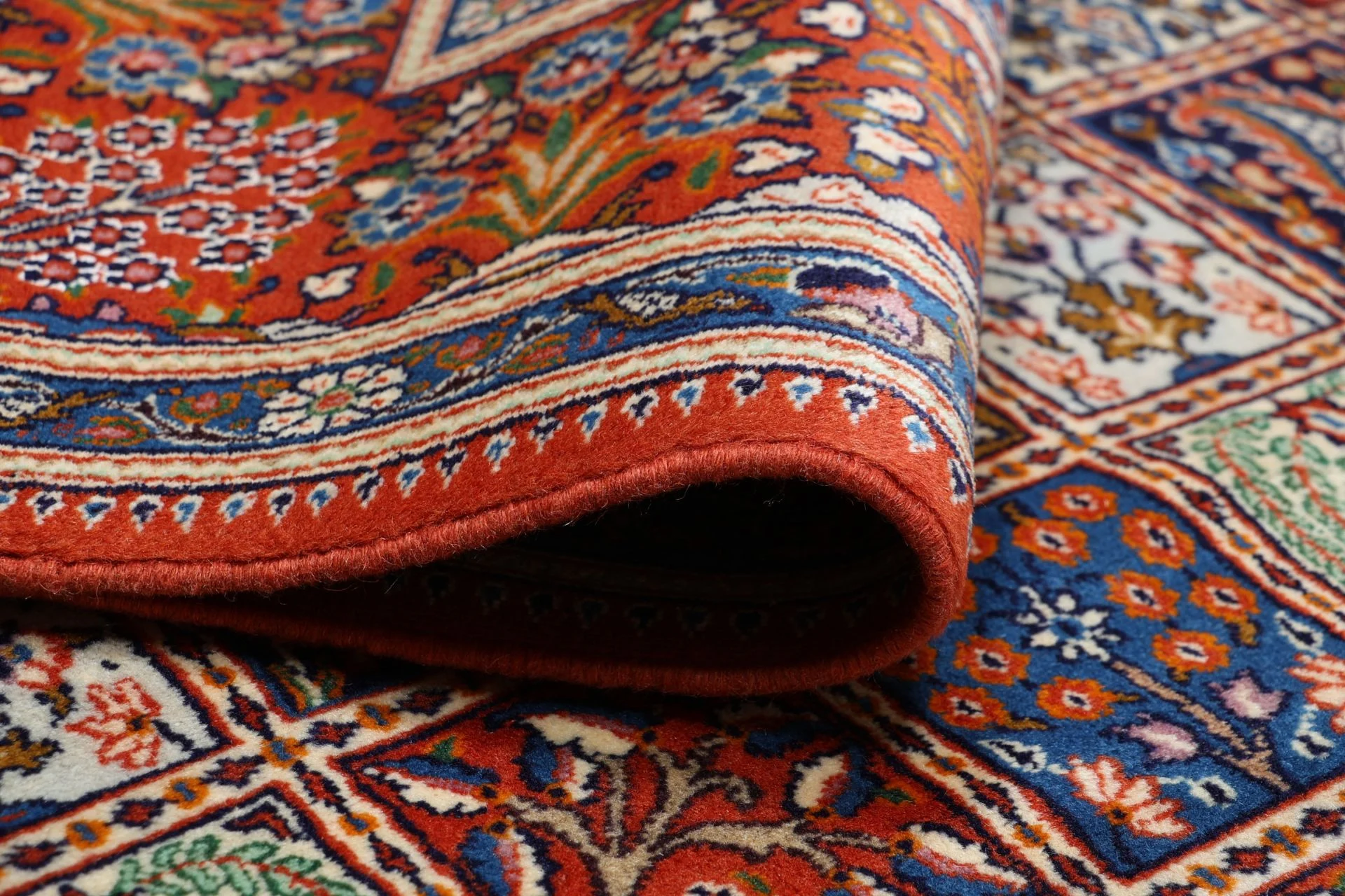 Hand-Knotted Moud Persian Rug, 242 × 350 cm, Wool - Image 10