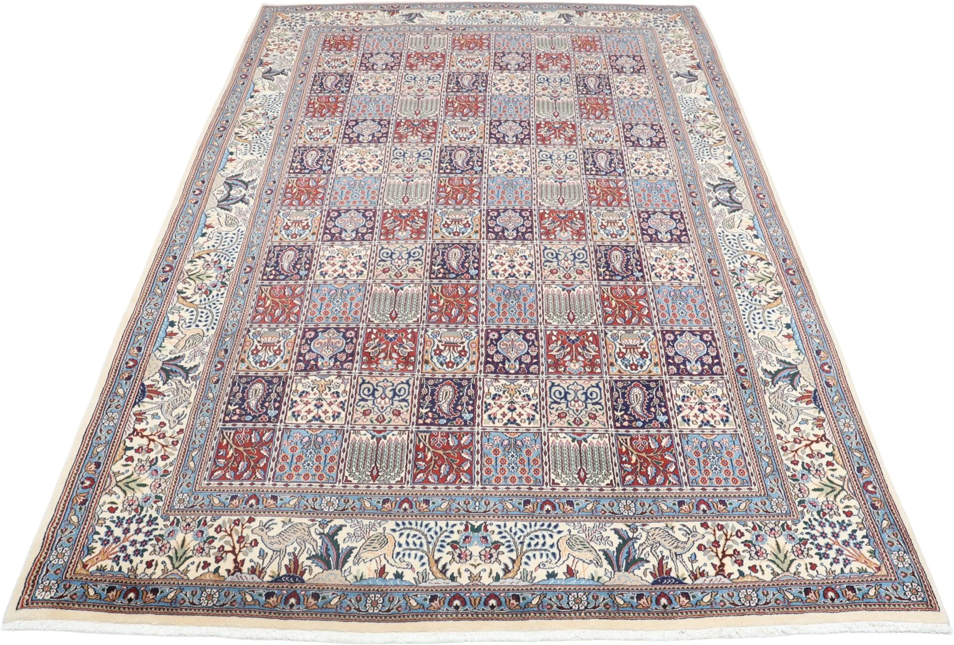 Alternative view of Hand-Knotted Moud Persian Rug, 200 × 297 cm, Wool & Silk