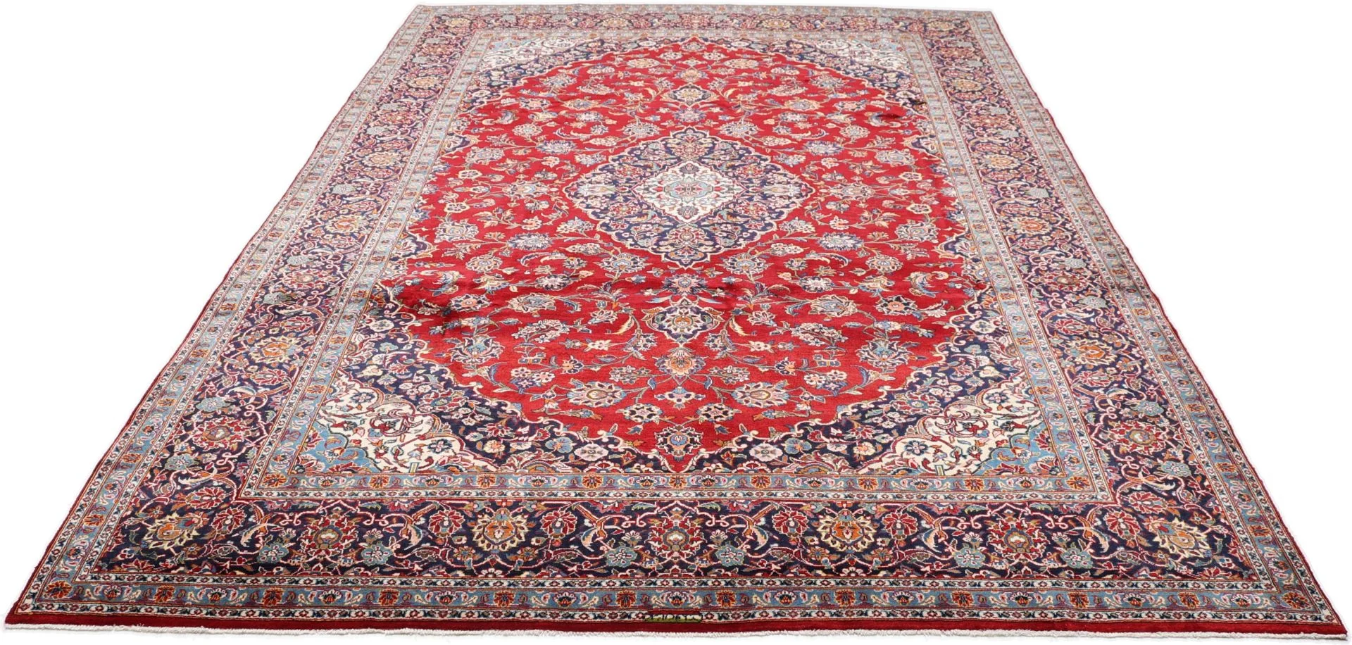 Alternative view of Hand-Knotted Kashan Persian Rug, 255 × 365 cm, Wool