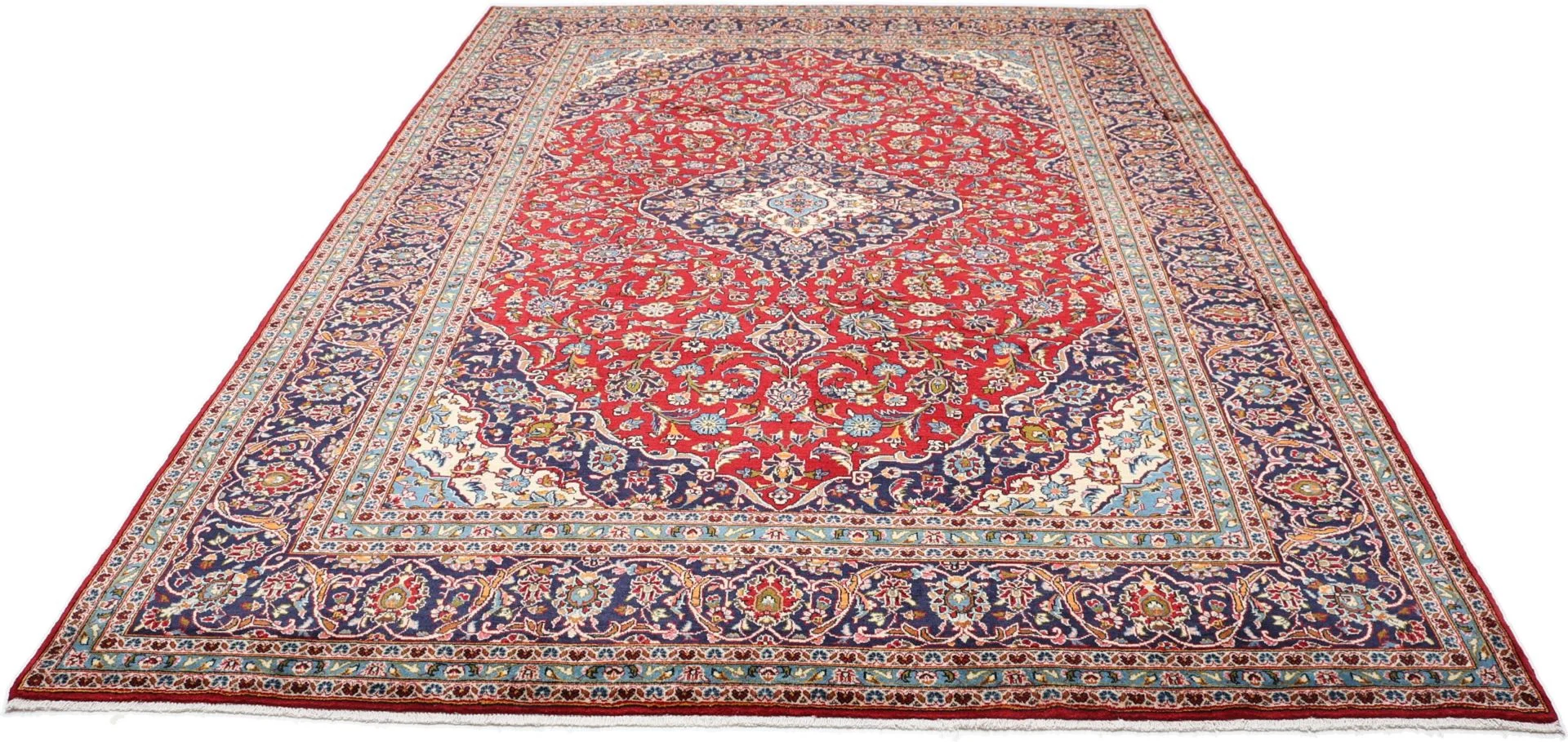 Alternative view of Wool Kashan Persian Rug 250 × 360 cm, hand-knotted
