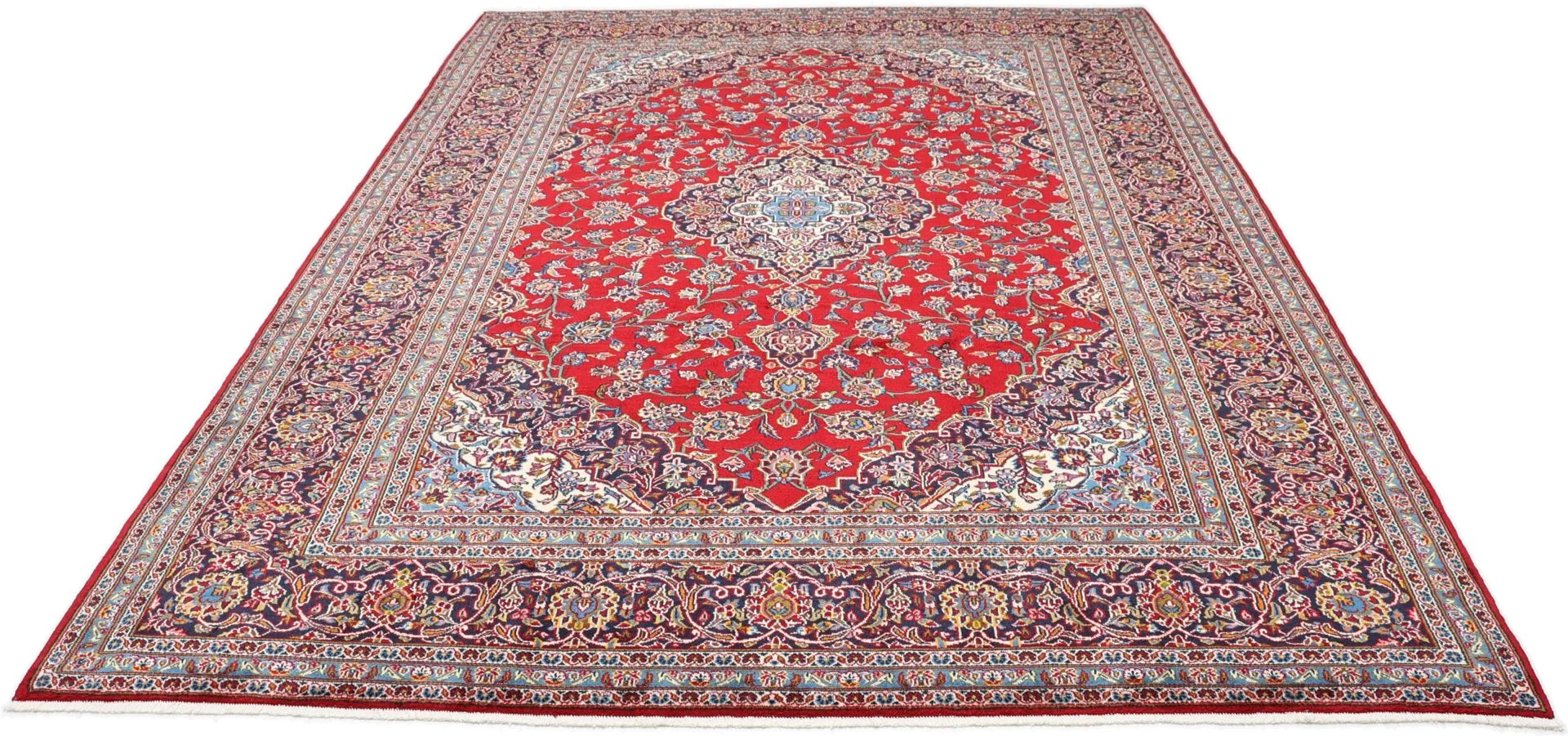 Alternative view of Hand-Knotted Kashan Persian Rug, 245 × 345 cm, Wool