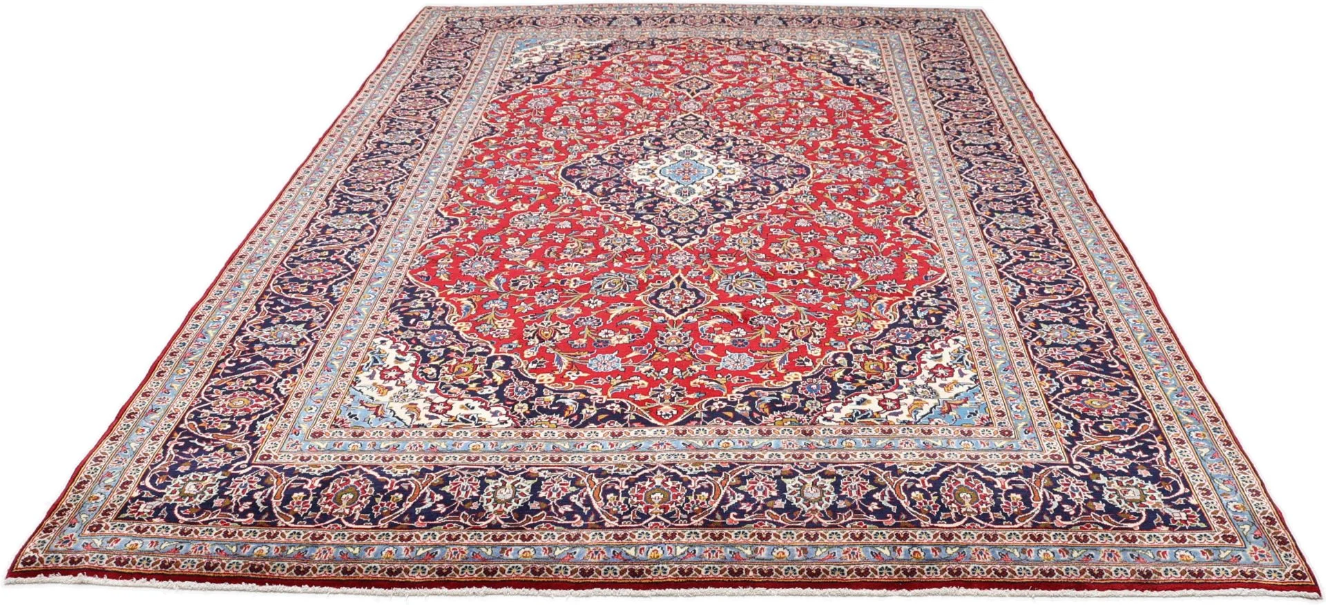 Alternative view of Wool Kashan Persian Rug 245 × 370 cm, hand-knotted