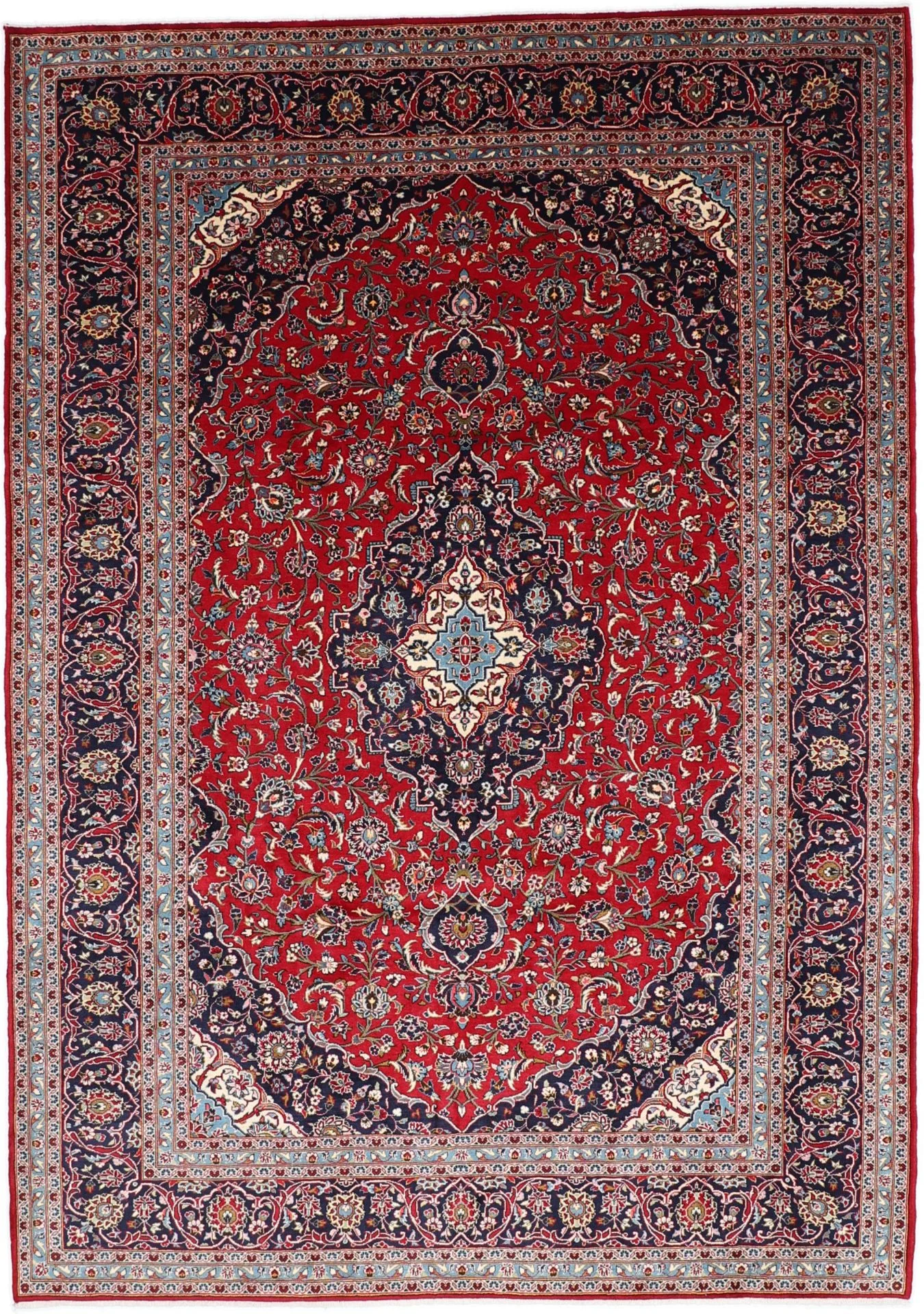 Wool Kashan Persian Rug 250 × 350 cm, hand-knotted