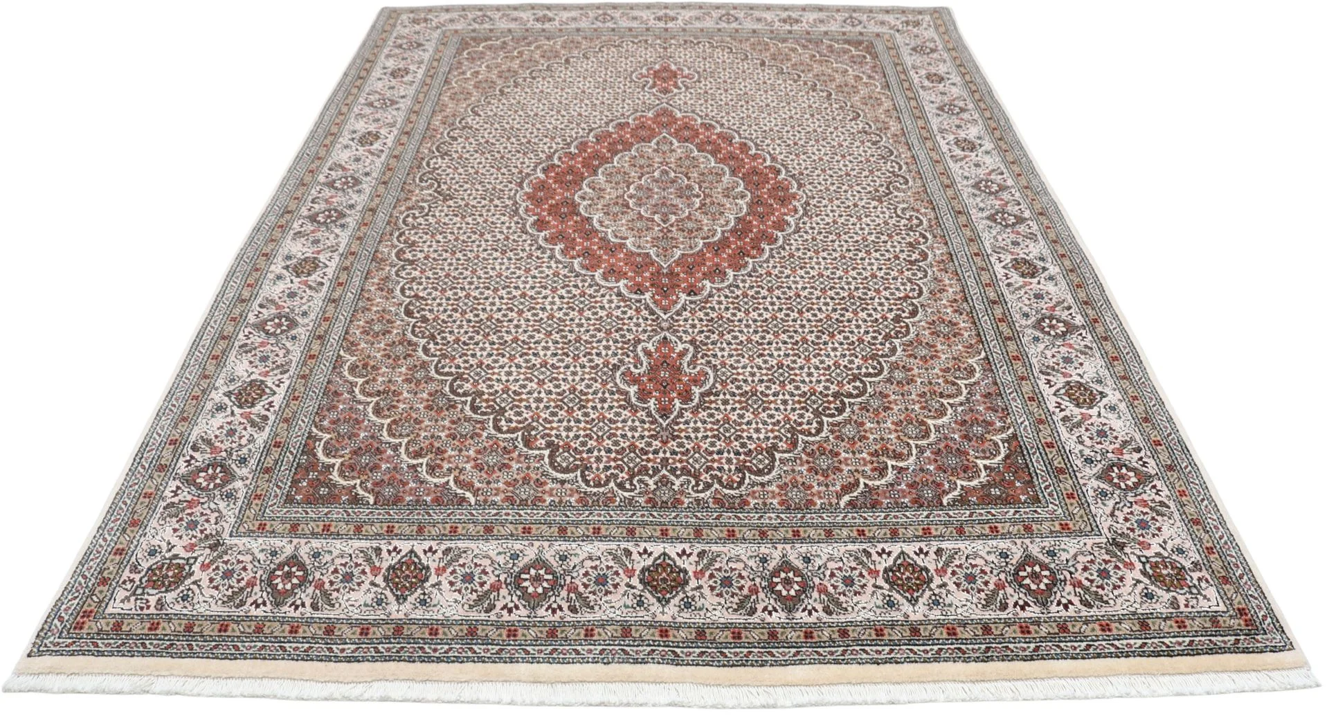 Alternative view of Wool & Silk Tabriz Persian Rug 170 × 242 cm, hand-knotted