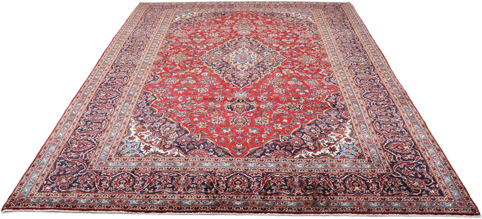 Alternative view of Hand-Knotted Kashan Persian Rug, 245 × 345 cm, Wool
