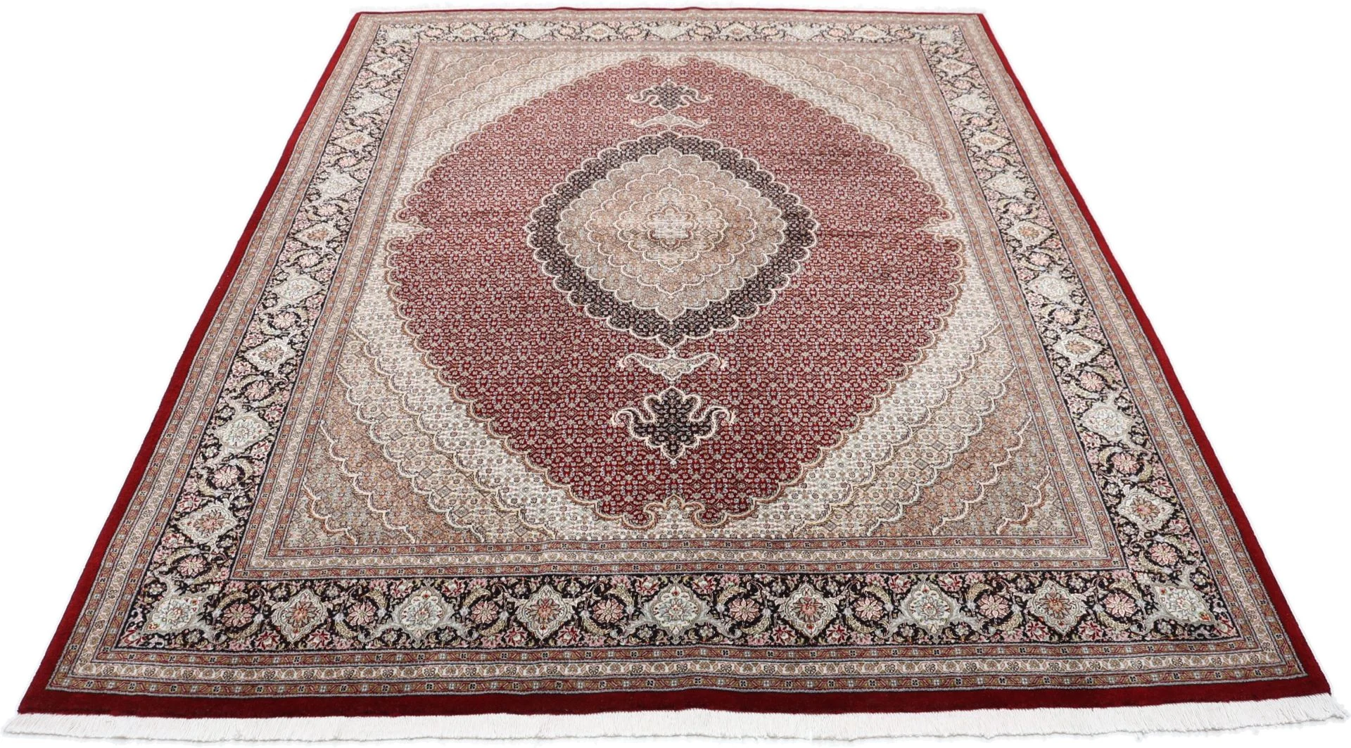 Alternative view of Tabriz Persian Rug 205 × 261 cm in Wool & Silk, hand-knotted