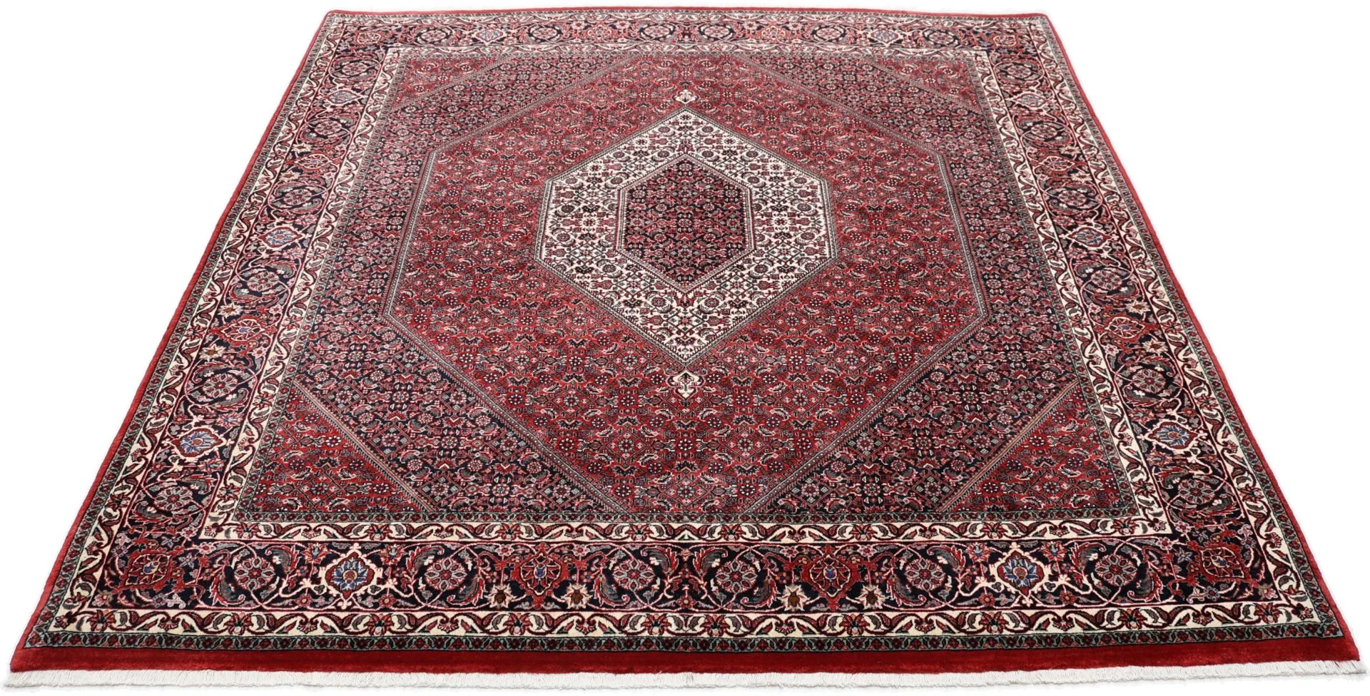 Alternative view of Hand-Knotted Bijar Persian Rug, 200 × 208 cm, Wool & Silk