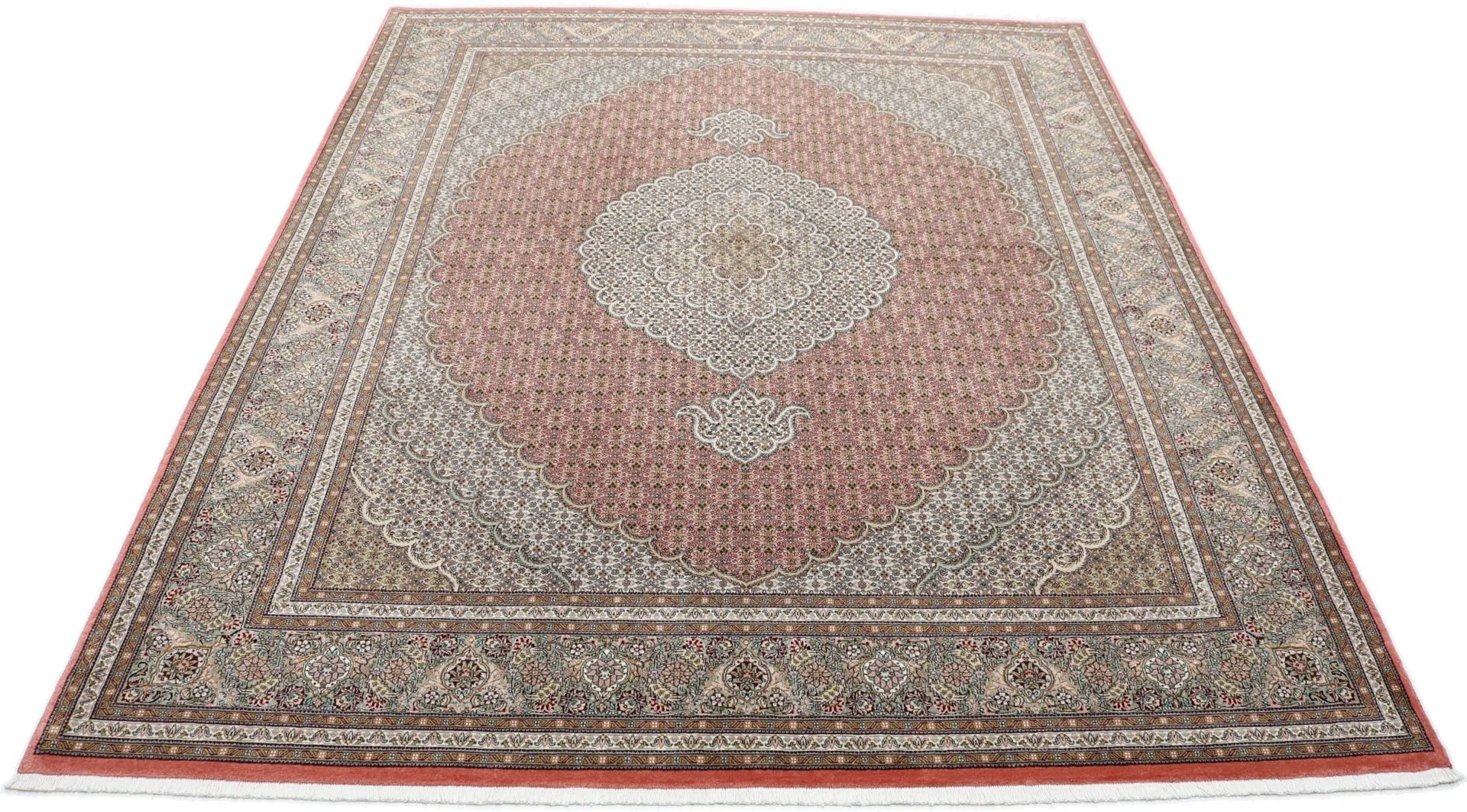 Alternative view of Hand-Knotted Tabriz Persian Rug, 202 × 250 cm, Wool & Silk