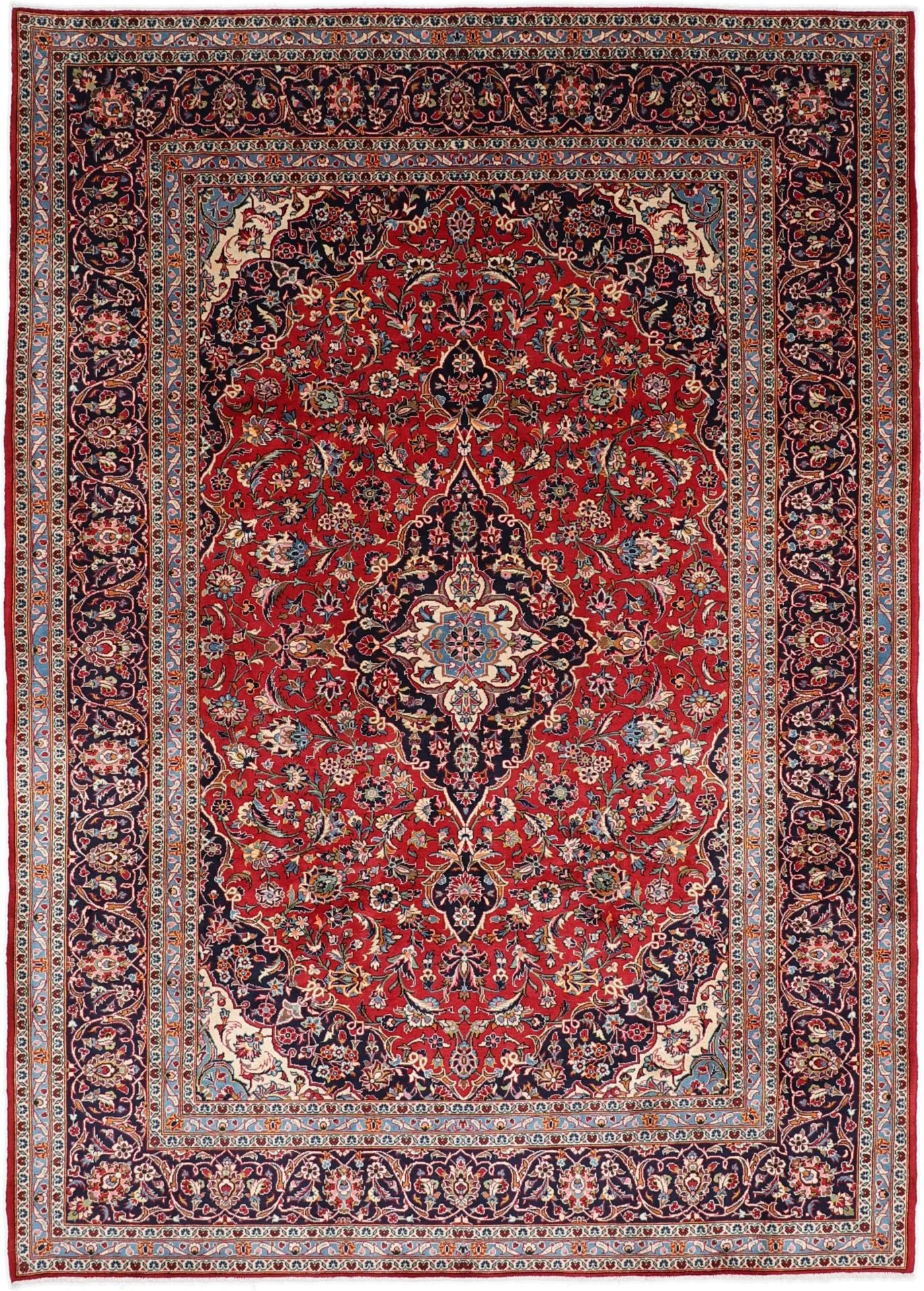 Hand-Knotted Kashan Persian Rug, 250 × 345 cm, Wool