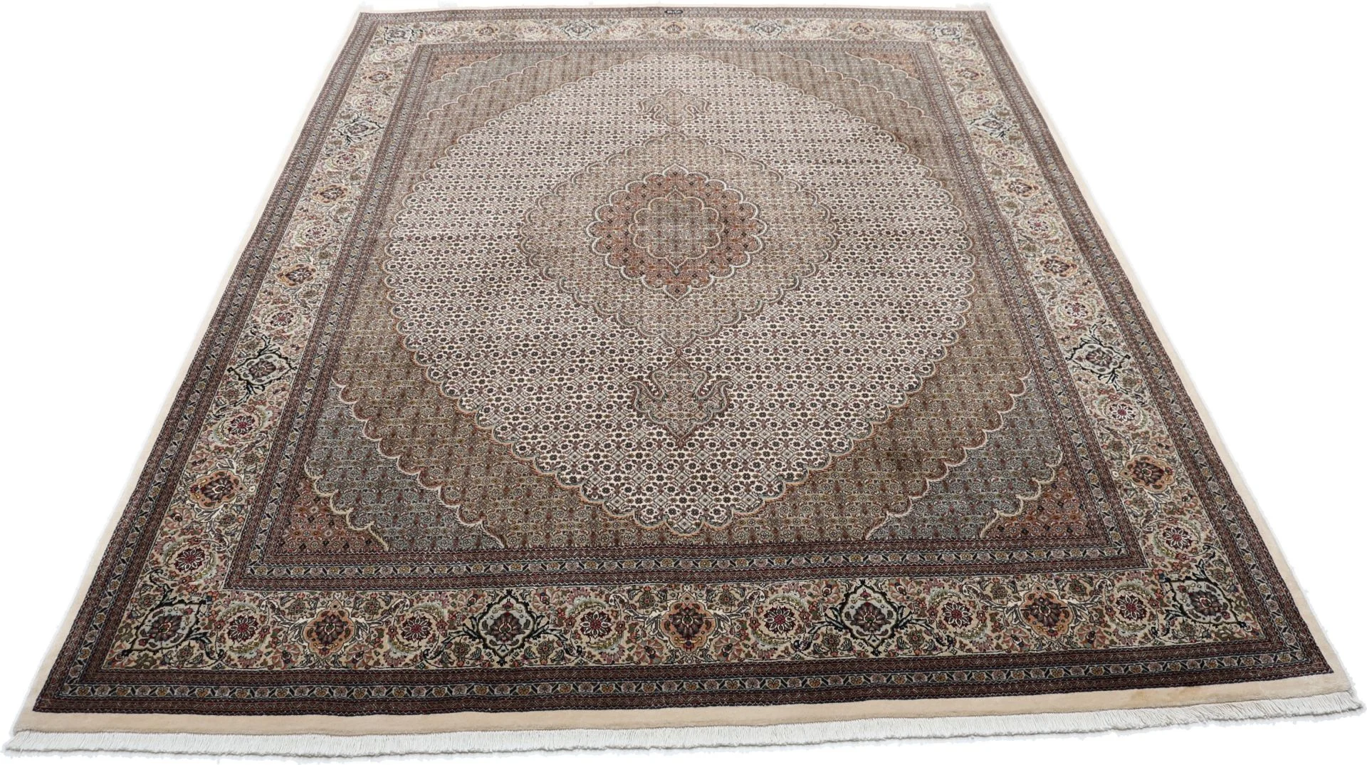 Alternative view of Hand-Knotted Tabriz Persian Rug, 198 × 260 cm, Wool & Silk