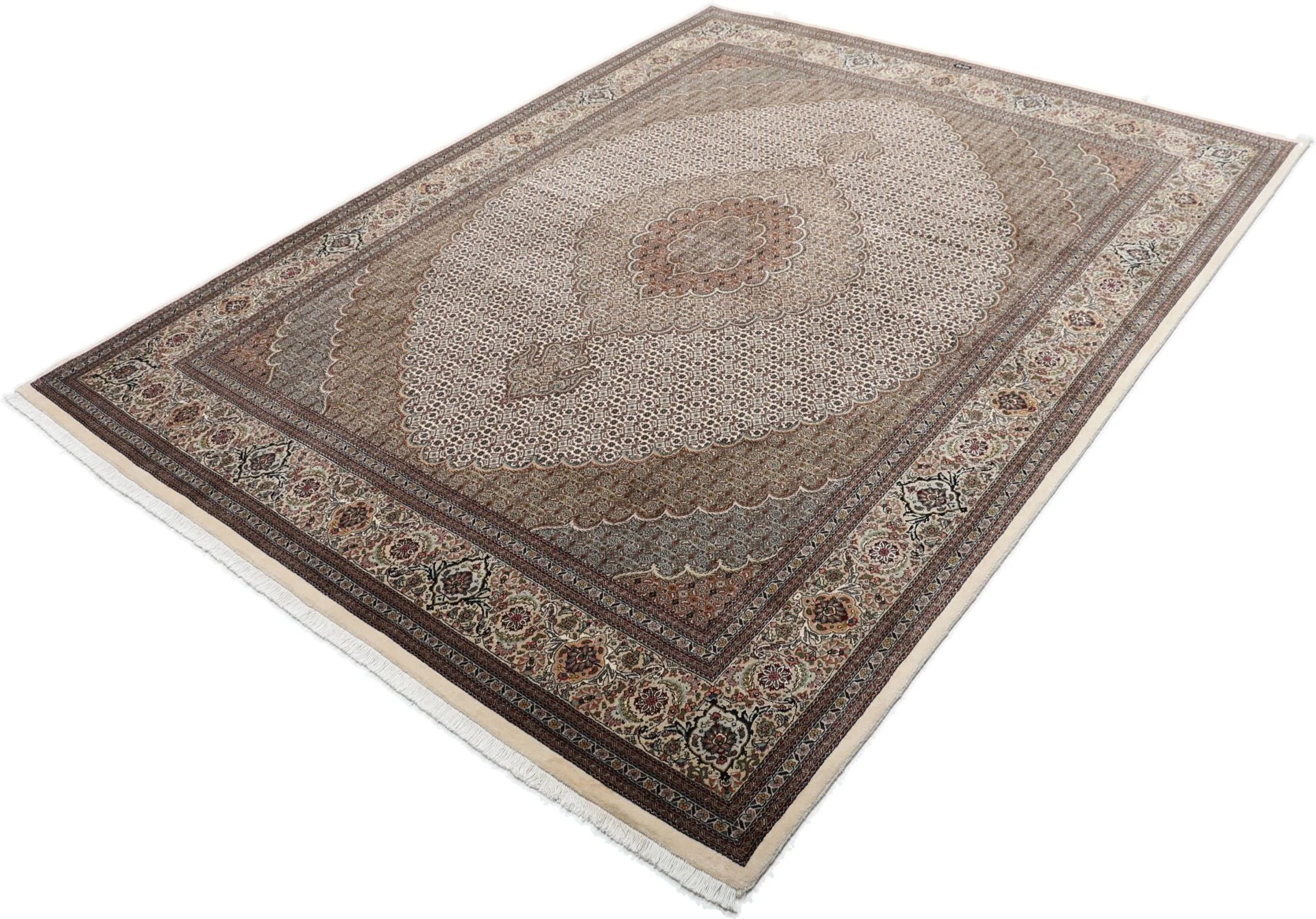 Hand-Knotted Tabriz Persian Rug, 198 × 260 cm, Wool & Silk - Image 3